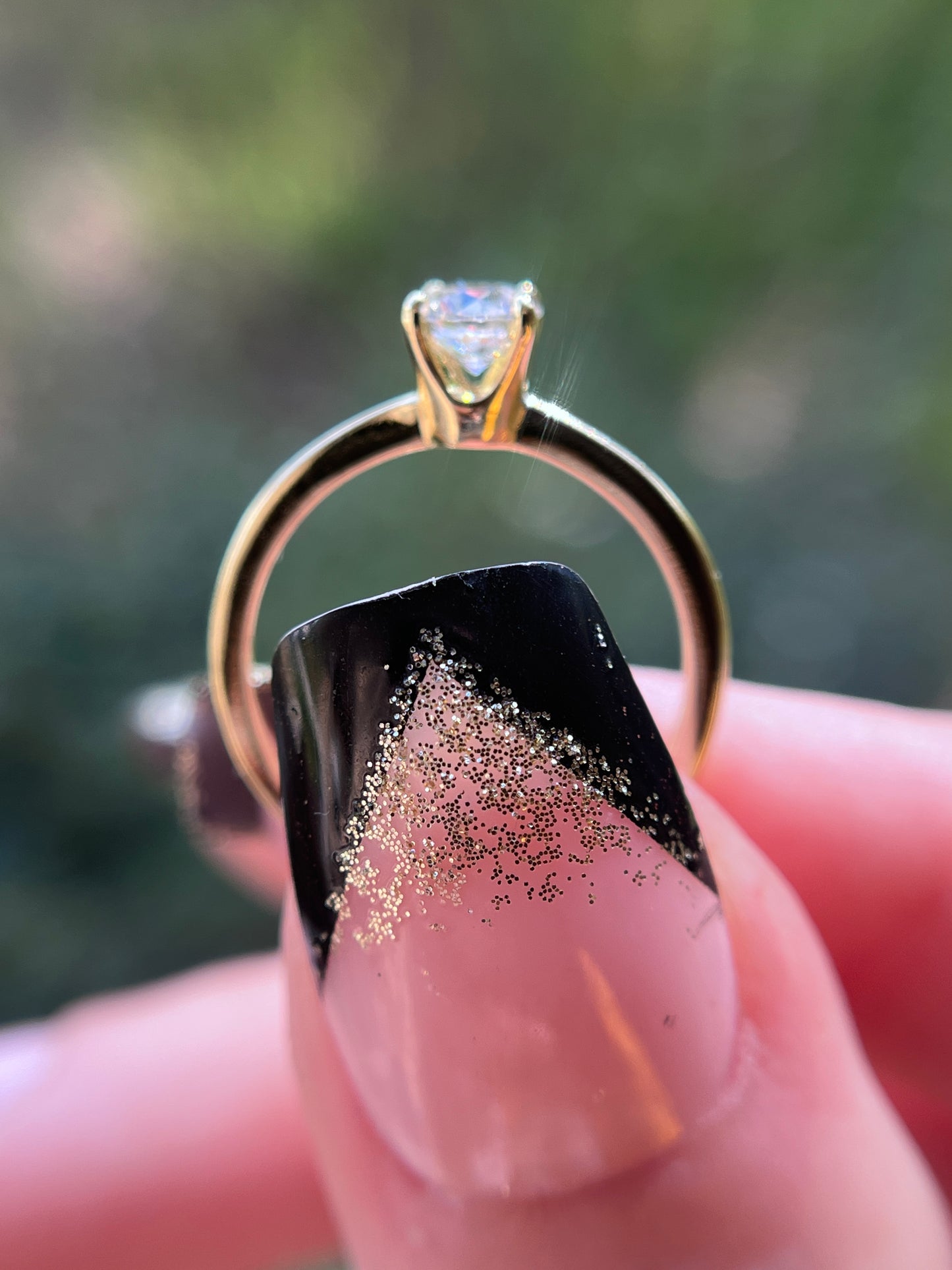 Diamond Engagement Promise Ring 14k Gold filled