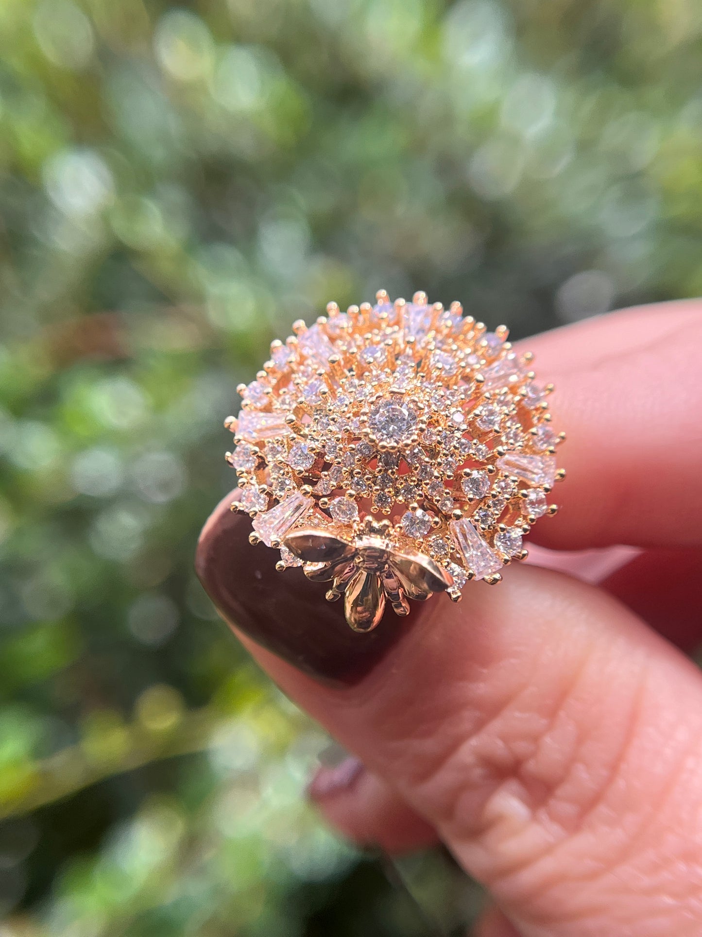 Unique Cluster Stainless Steel Ring