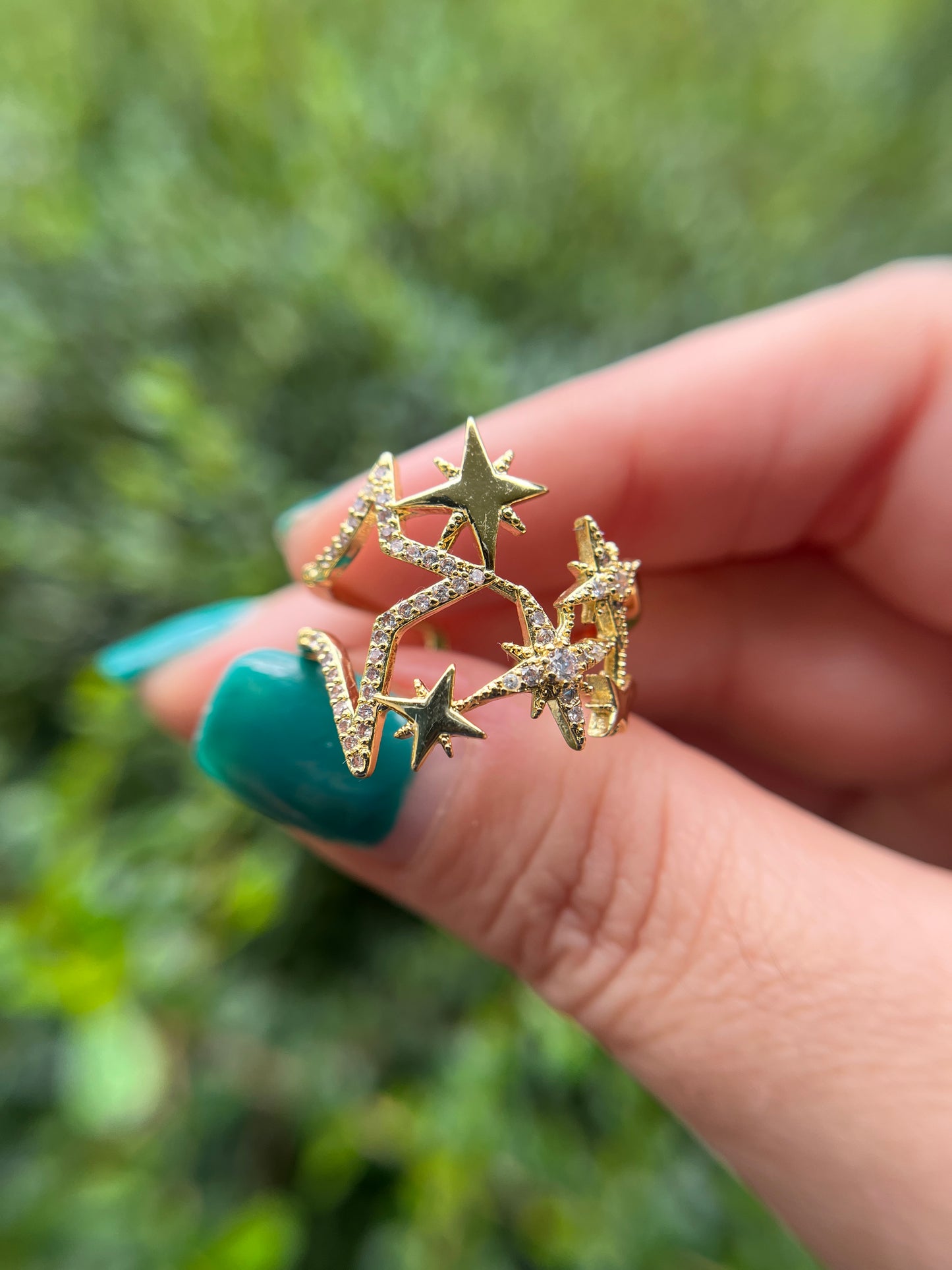 Selena Star Ring Rhinestone 14k gold filled
