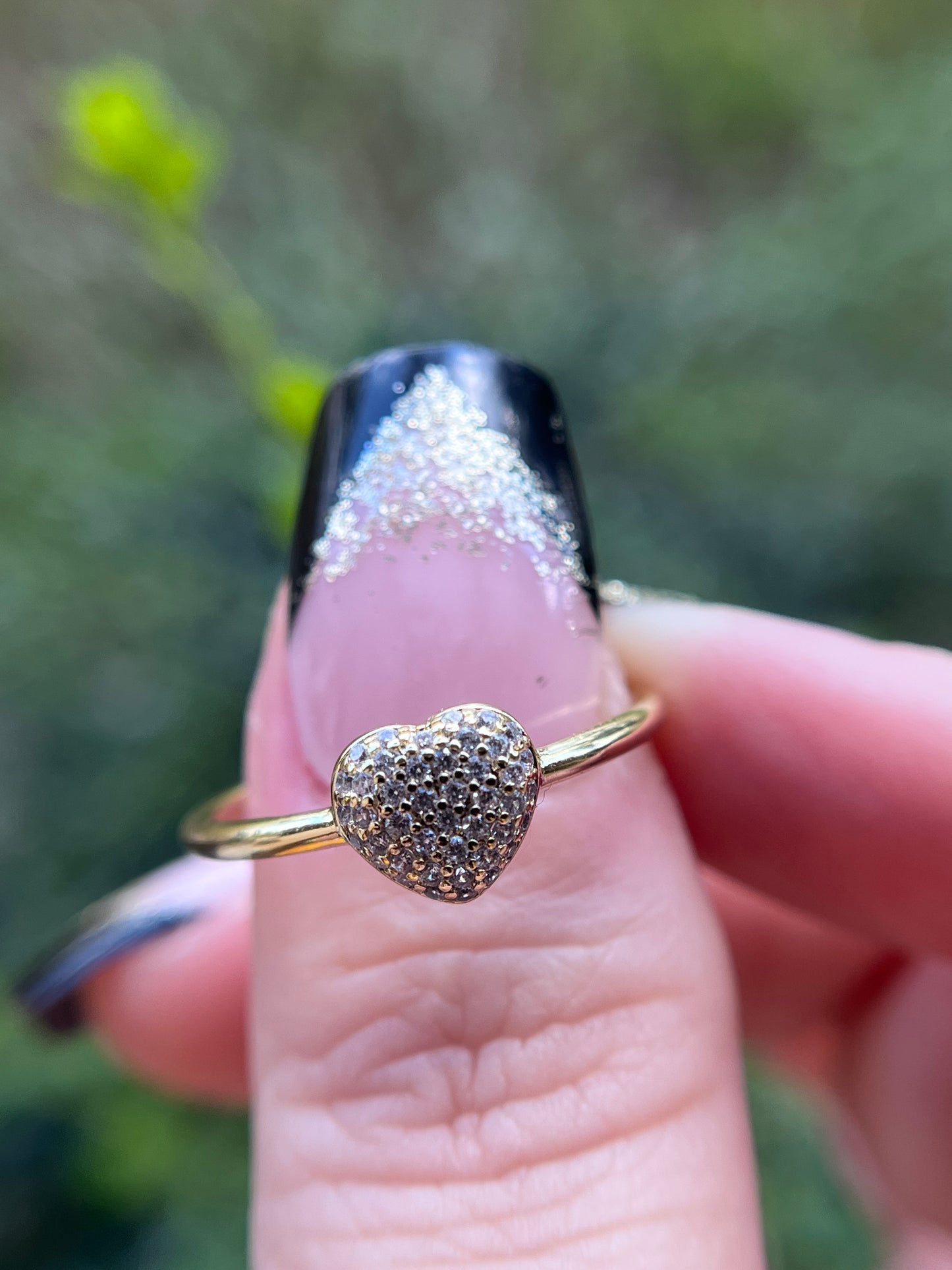 Diamond Heart 14k Gold Filled Ring