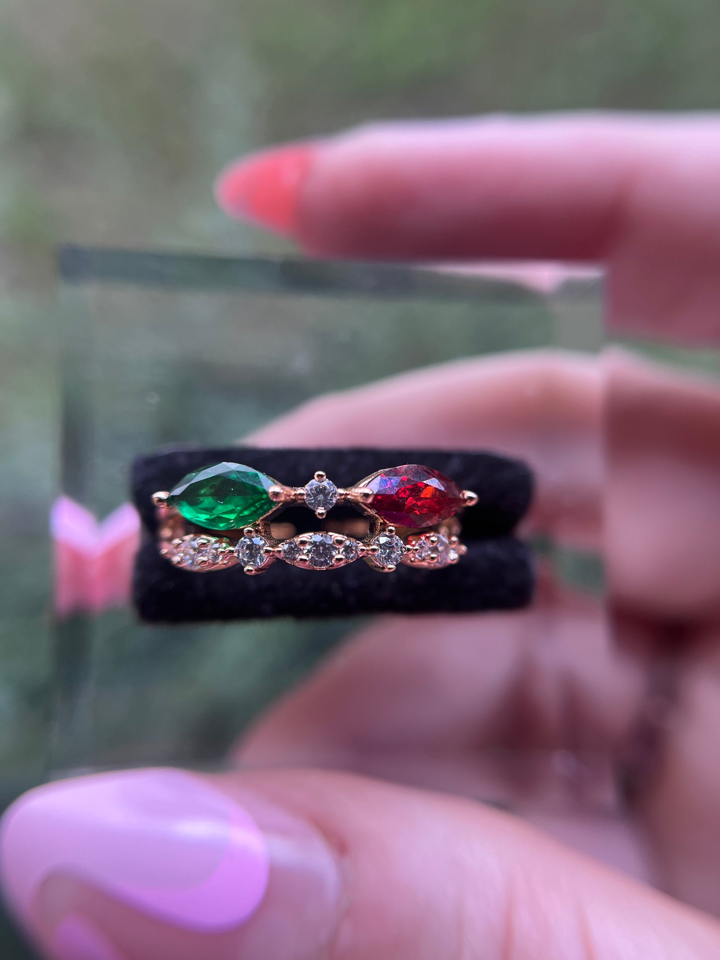 Ruby Emerald Sapphire Ring