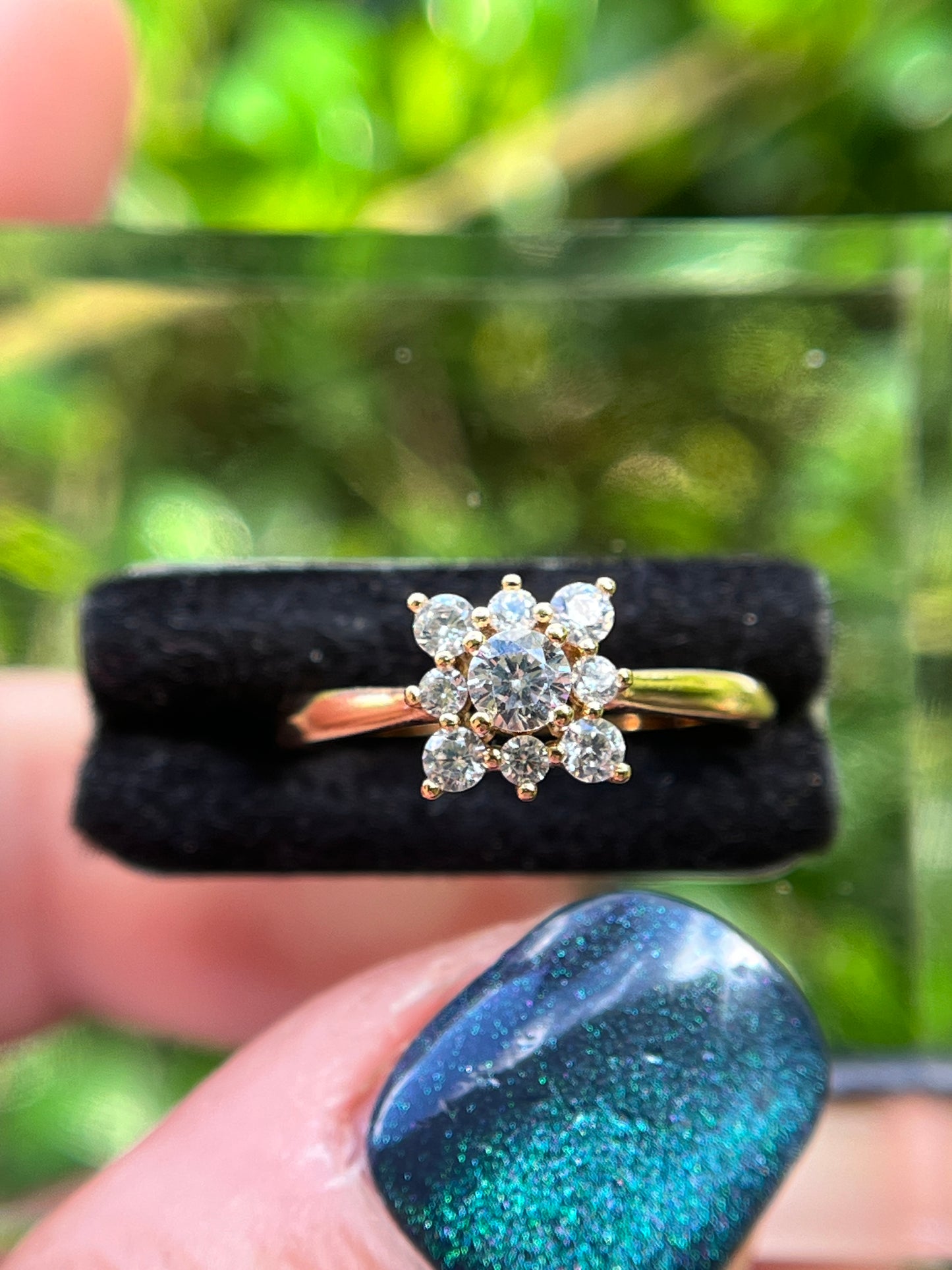 Rhinestone 14k Gold Filled Ring Size 6