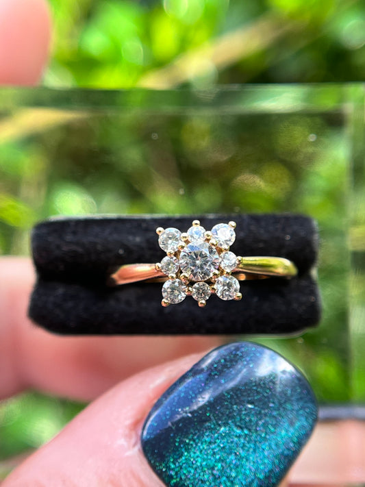 Rhinestone 14k Gold Filled Ring Size 6