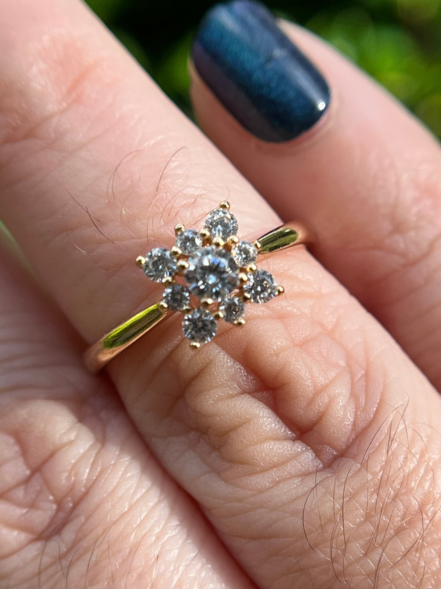 Rhinestone 14k Gold Filled Ring Size 6