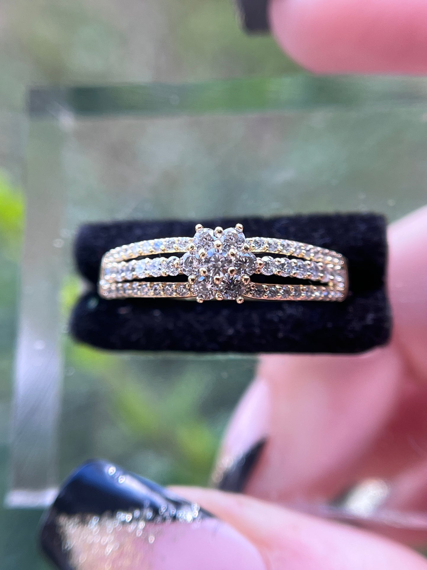 Split Shank Round Diamond Ring 14k Gold Filled