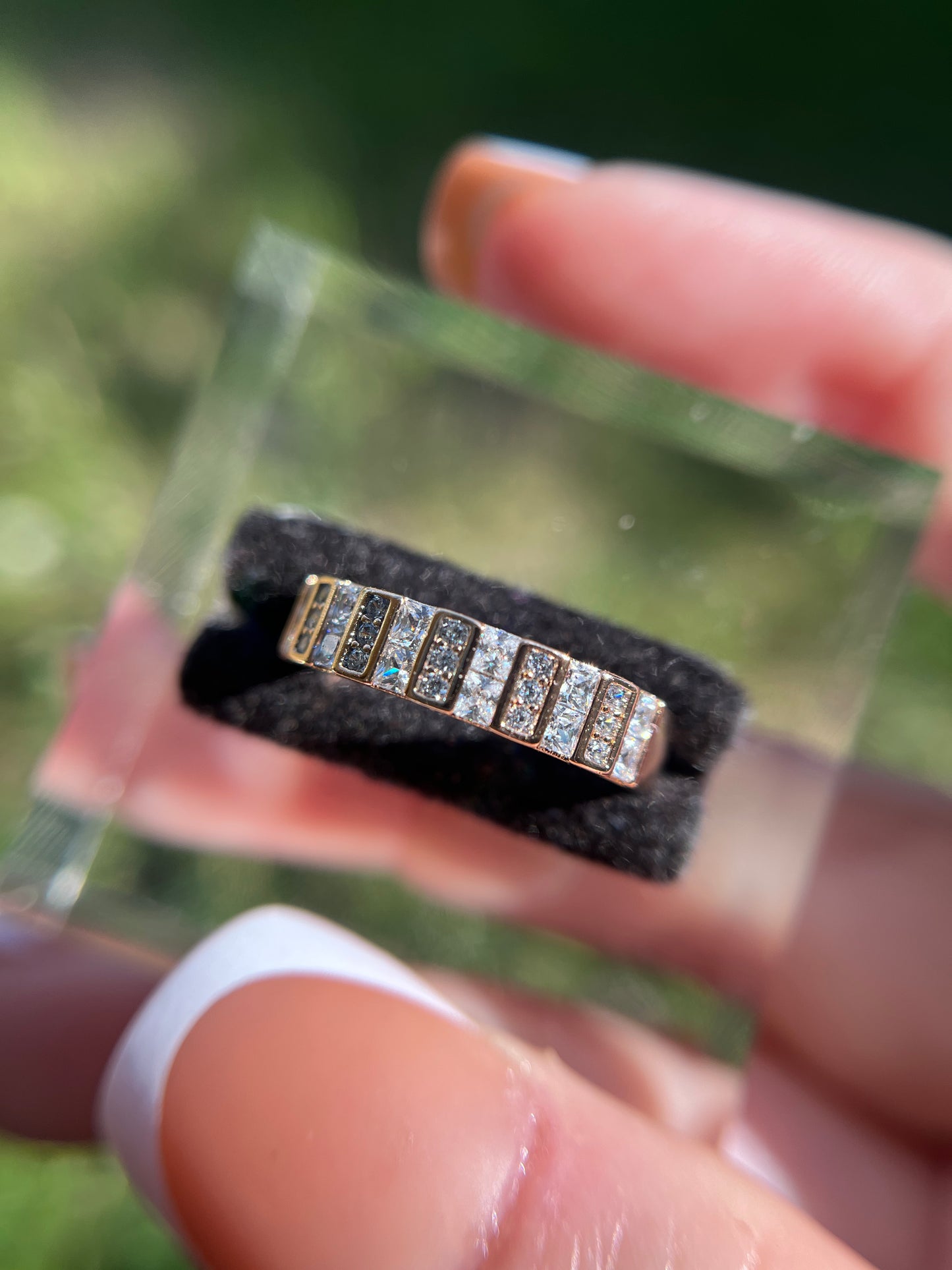 Diamond Square Band Ring
