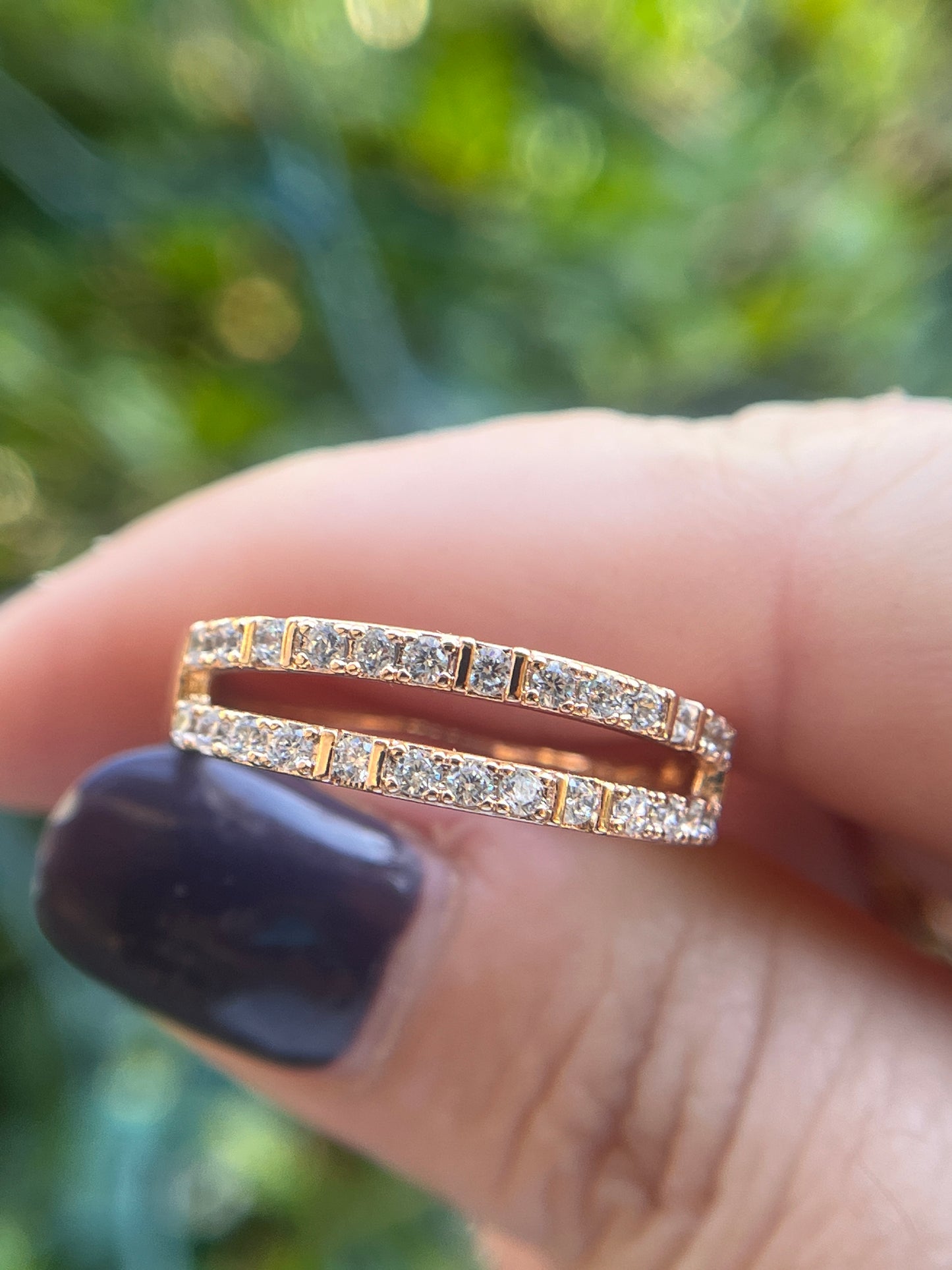 Diamond Band 14k Rose Gold Filled