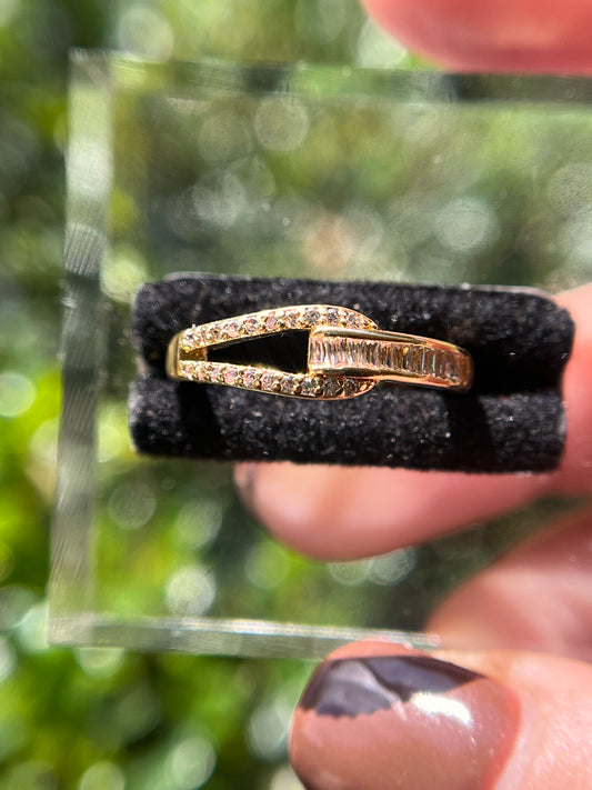 Loop Stack Ring Gold Stainless Steel