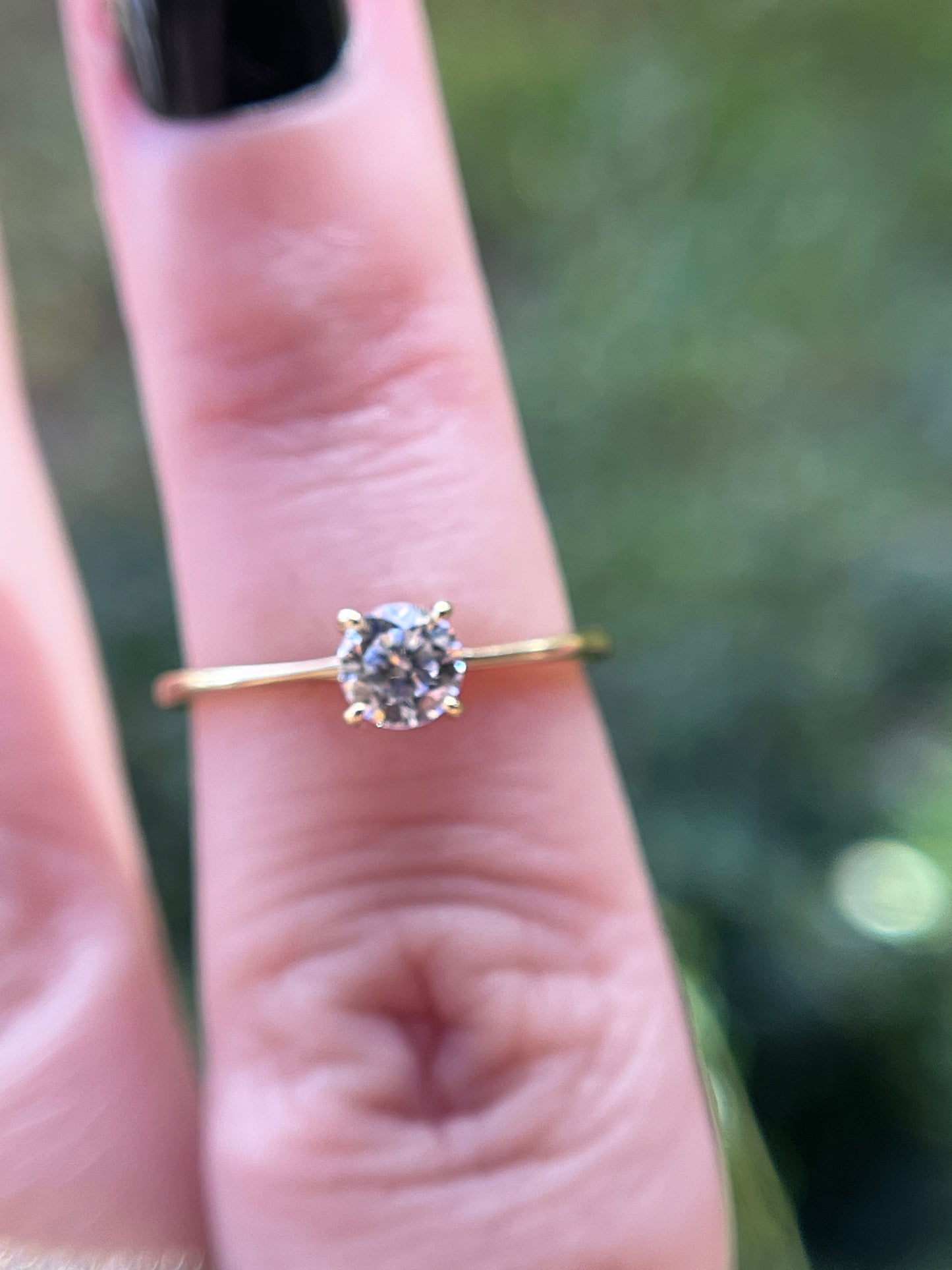 Diamond Engagement Promise Ring 14k Gold filled
