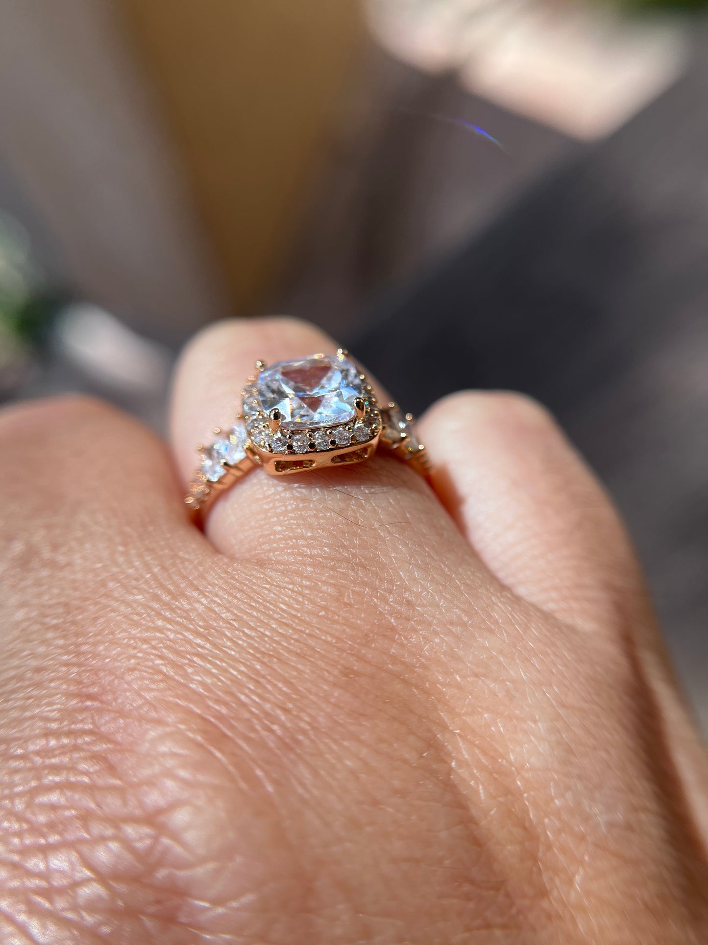 Square Princess Cut Diamond Ring