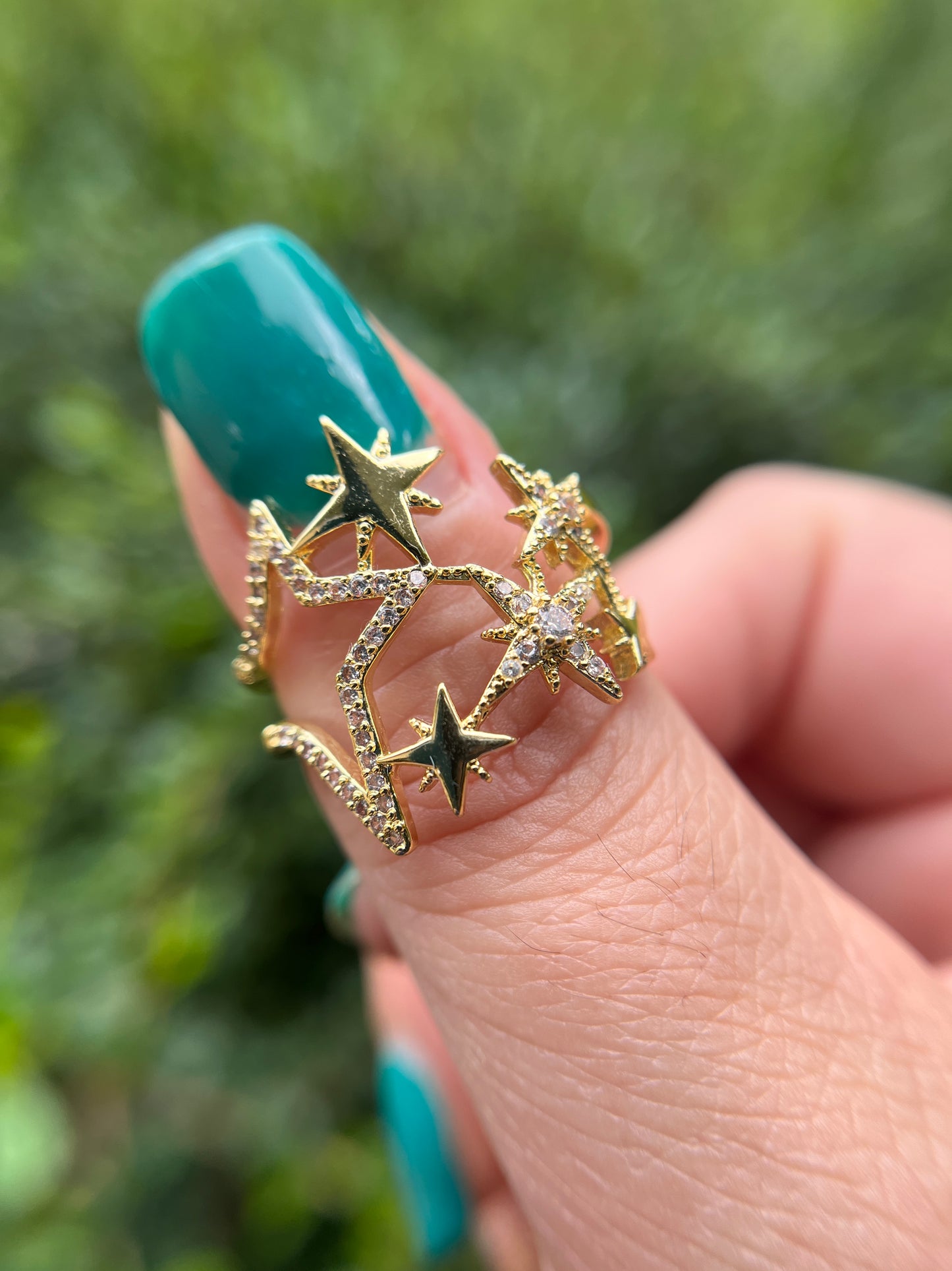 Selena Star Ring Rhinestone 14k gold filled