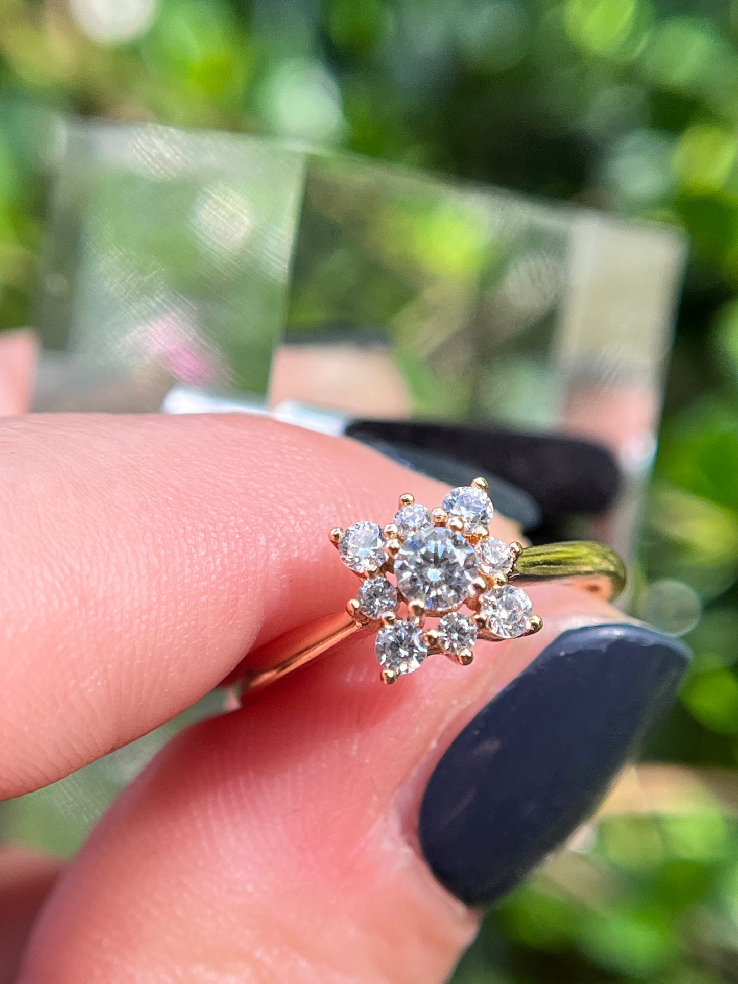 Rhinestone 14k Gold Filled Ring Size 6