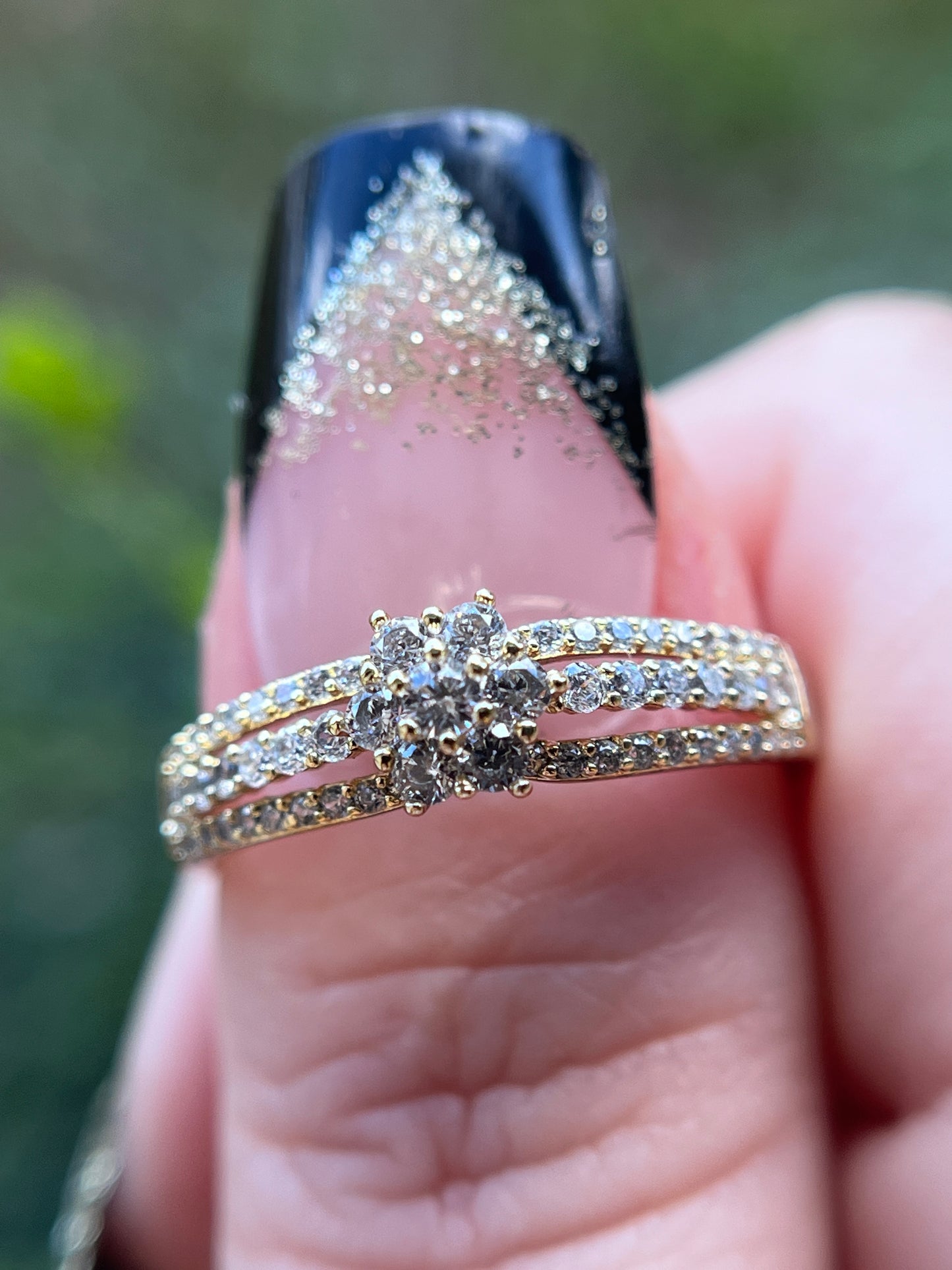 Split Shank Round Diamond Ring 14k Gold Filled