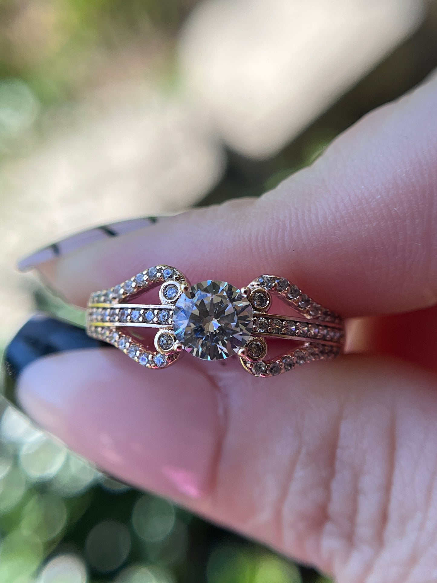 Round Cut Diamond Ring Promise Engagement