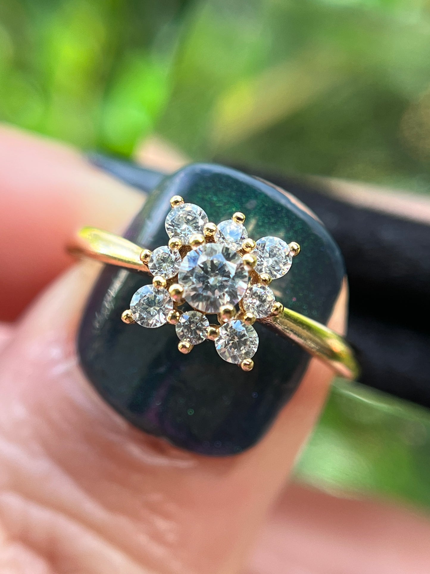 Rhinestone 14k Gold Filled Ring Size 6