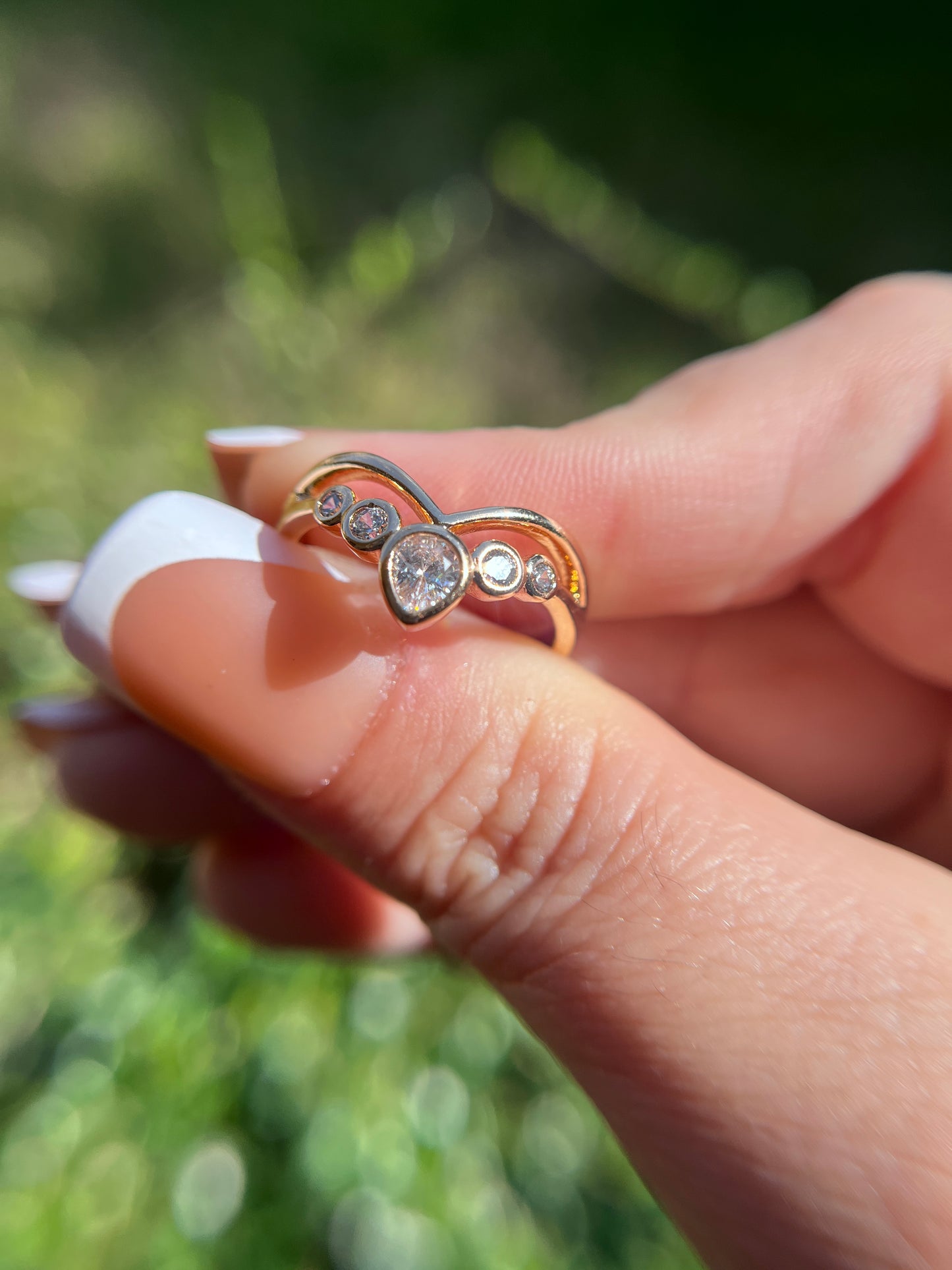 Laminated 14k gold filled ring Size 8