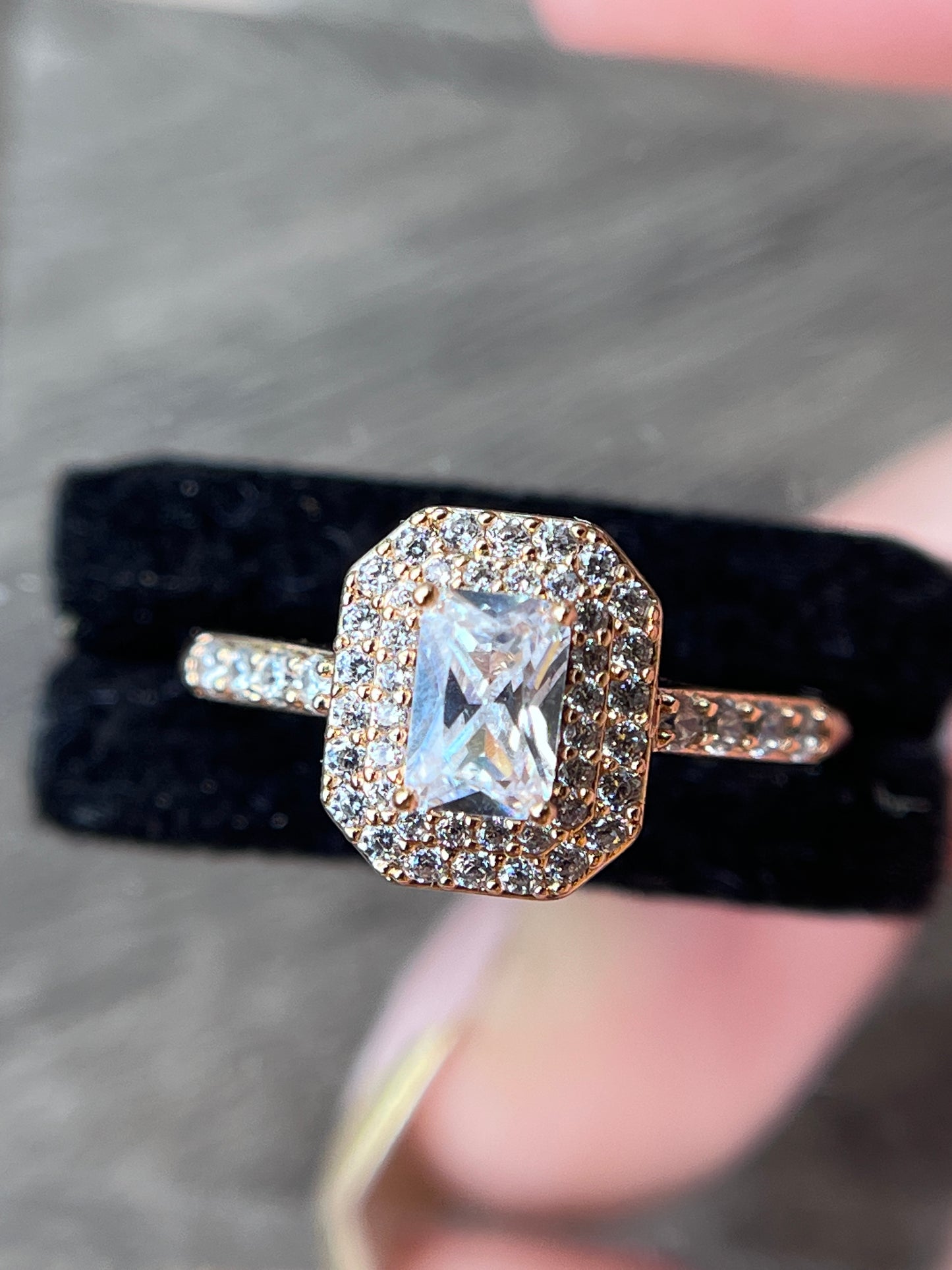 Asscher Cut Diamond Ring