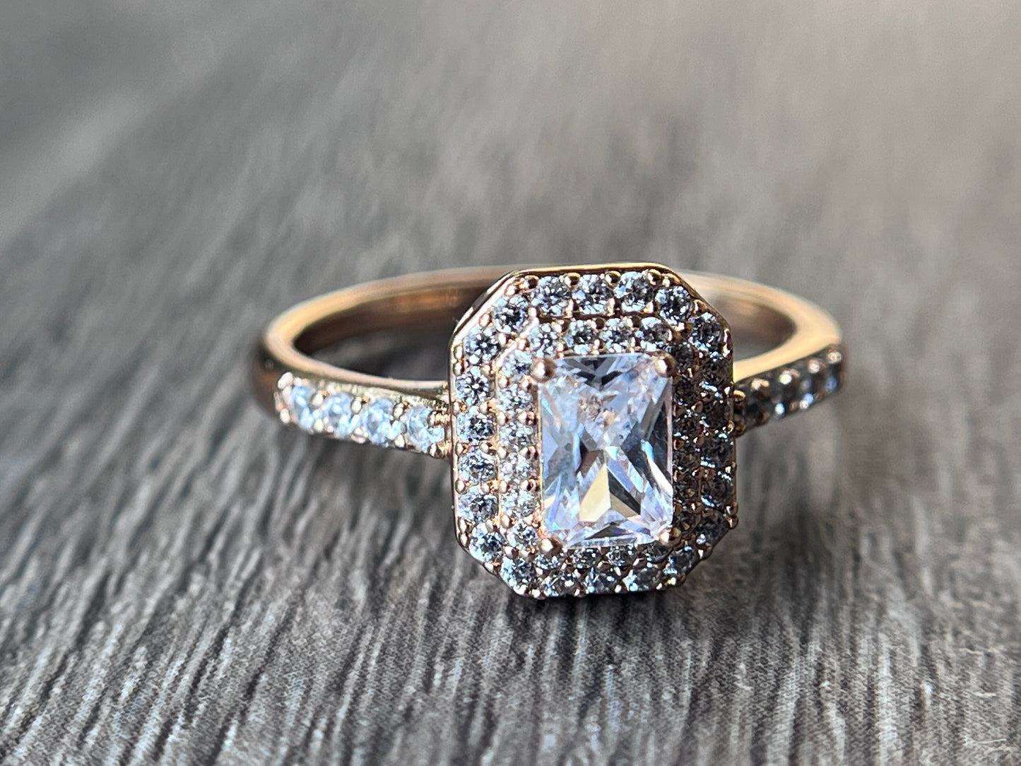 Asscher Cut Diamond Ring