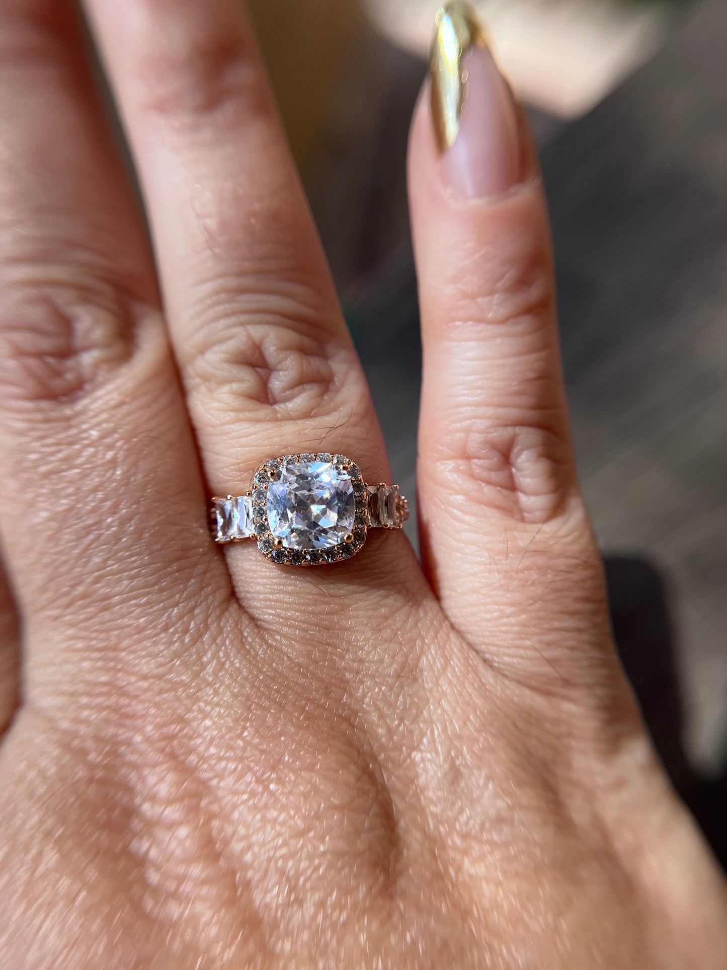 Square Princess Cut Diamond Ring
