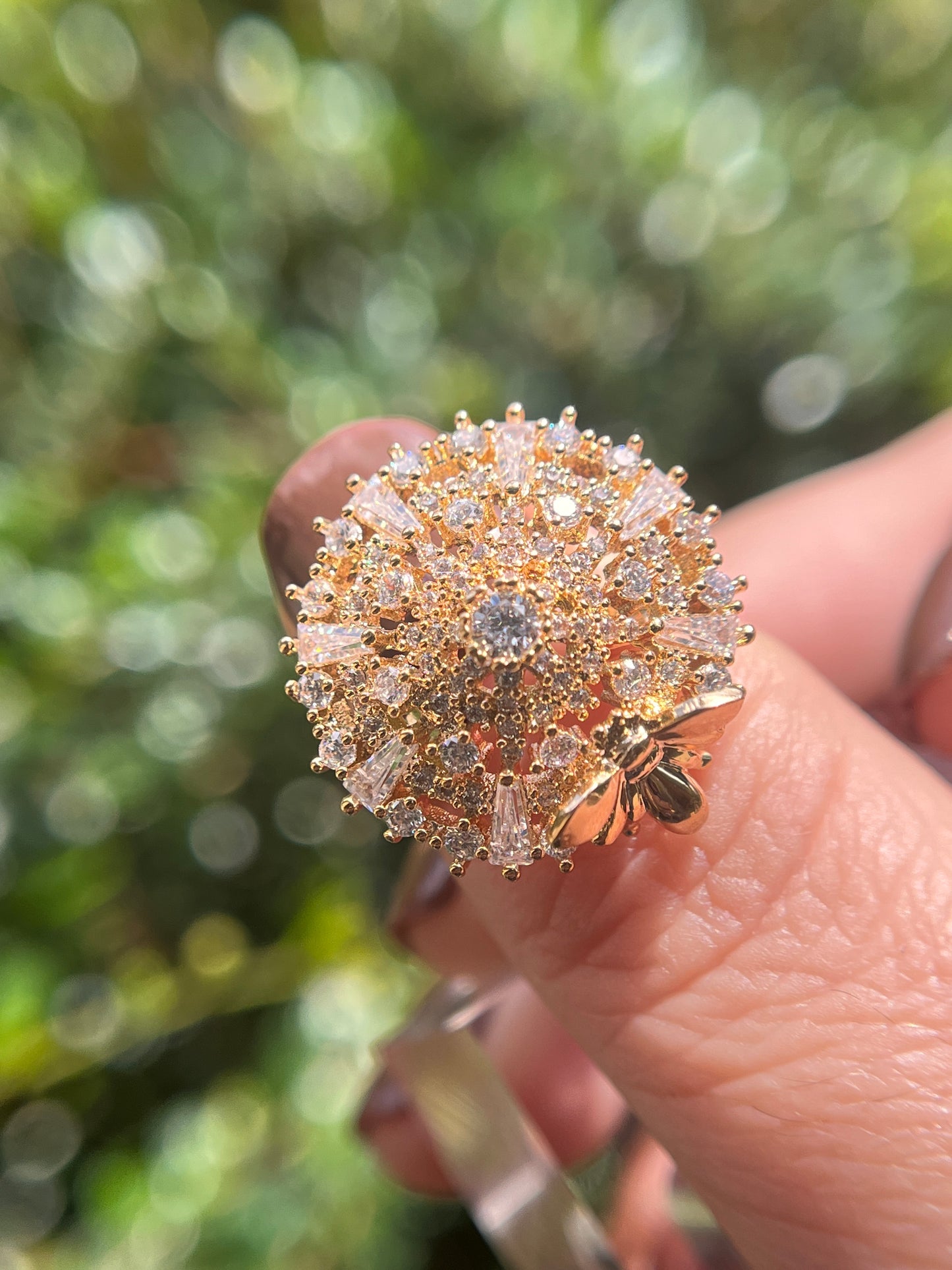 Unique Cluster Stainless Steel Ring