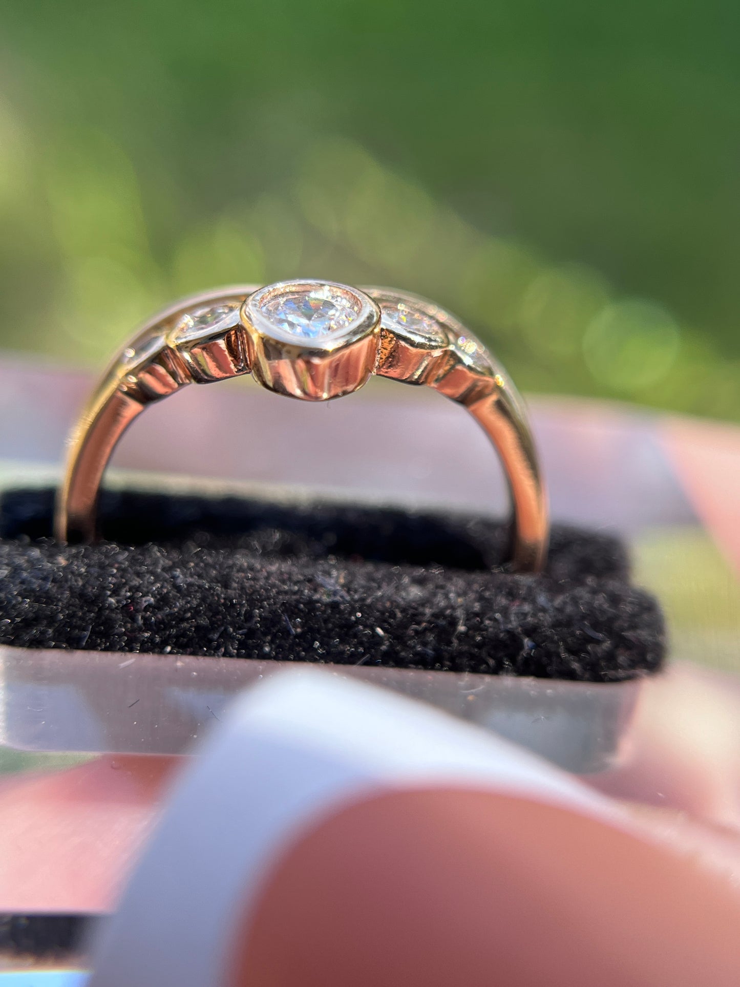 Laminated 14k gold filled ring Size 8