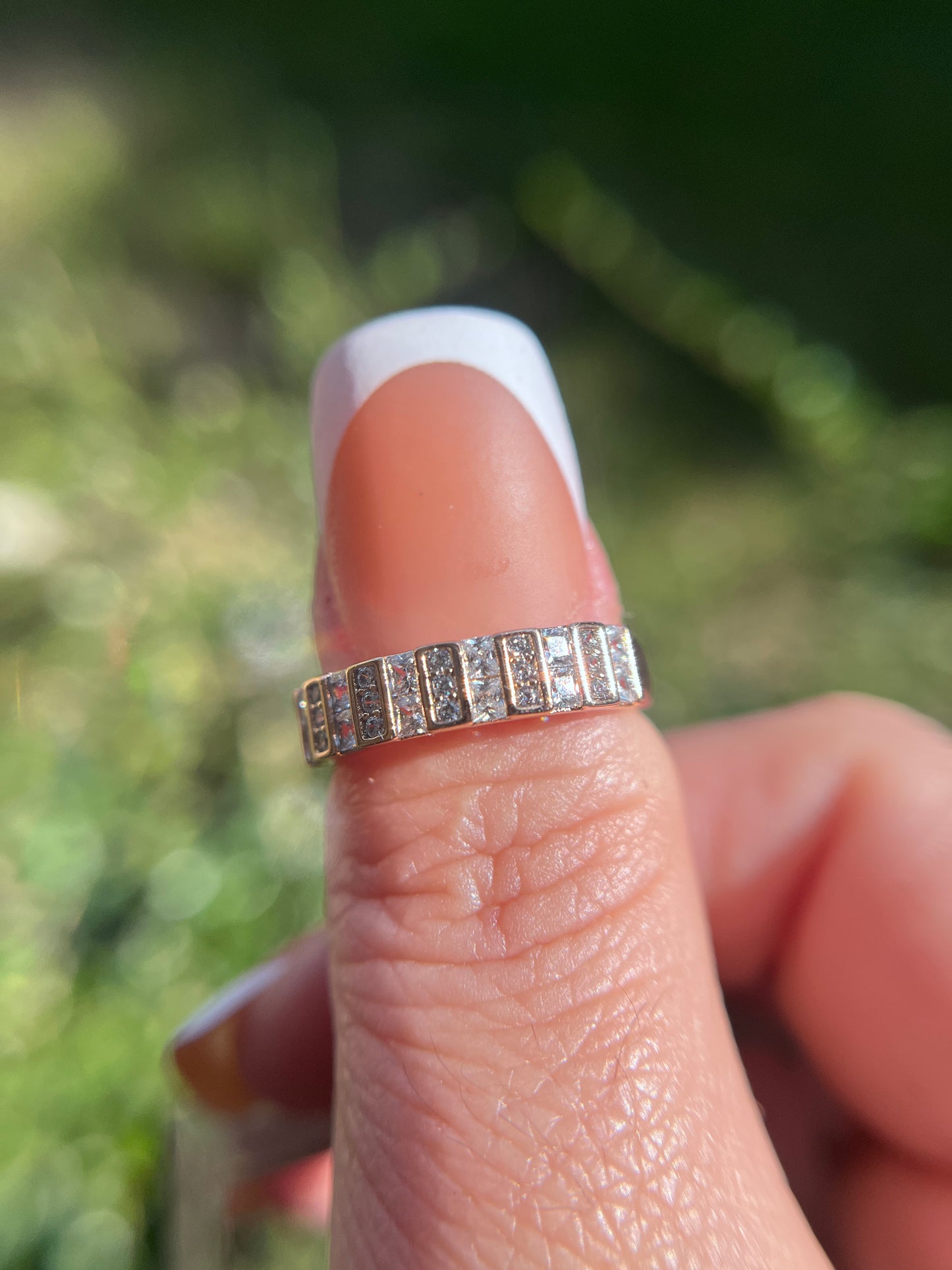Diamond Square Band Ring