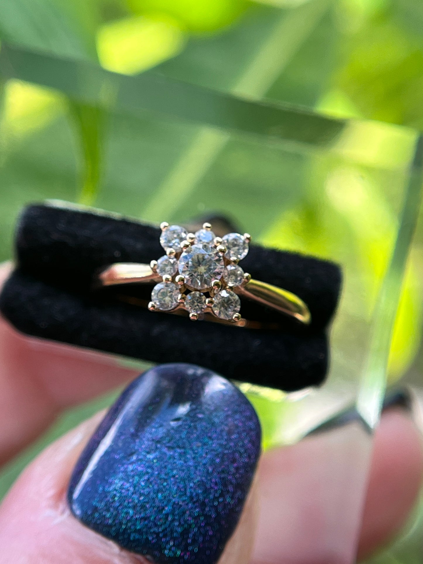 Rhinestone 14k Gold Filled Ring Size 6