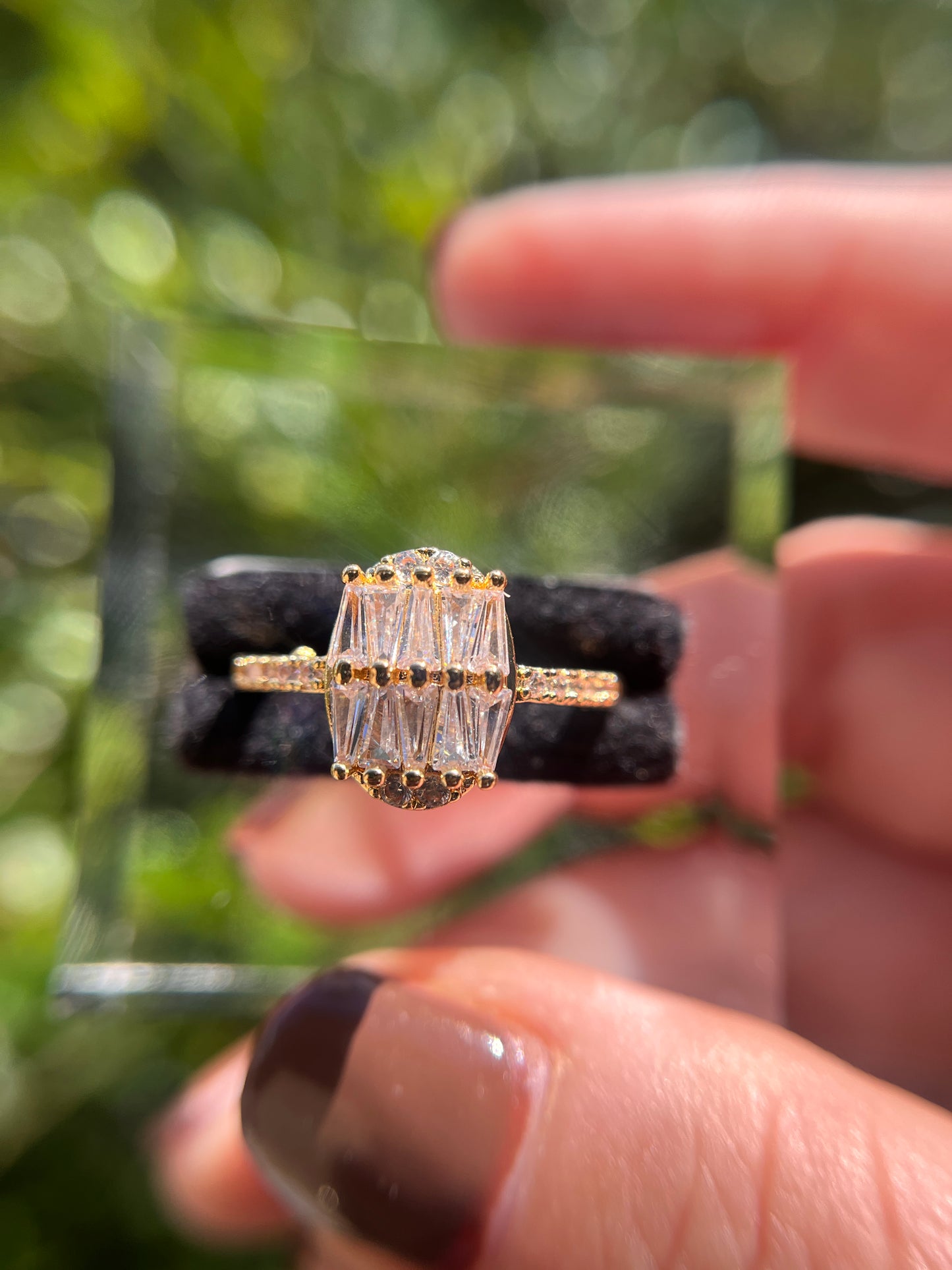 Elegant Round Diamond Promise Ring 14k Gold Filled