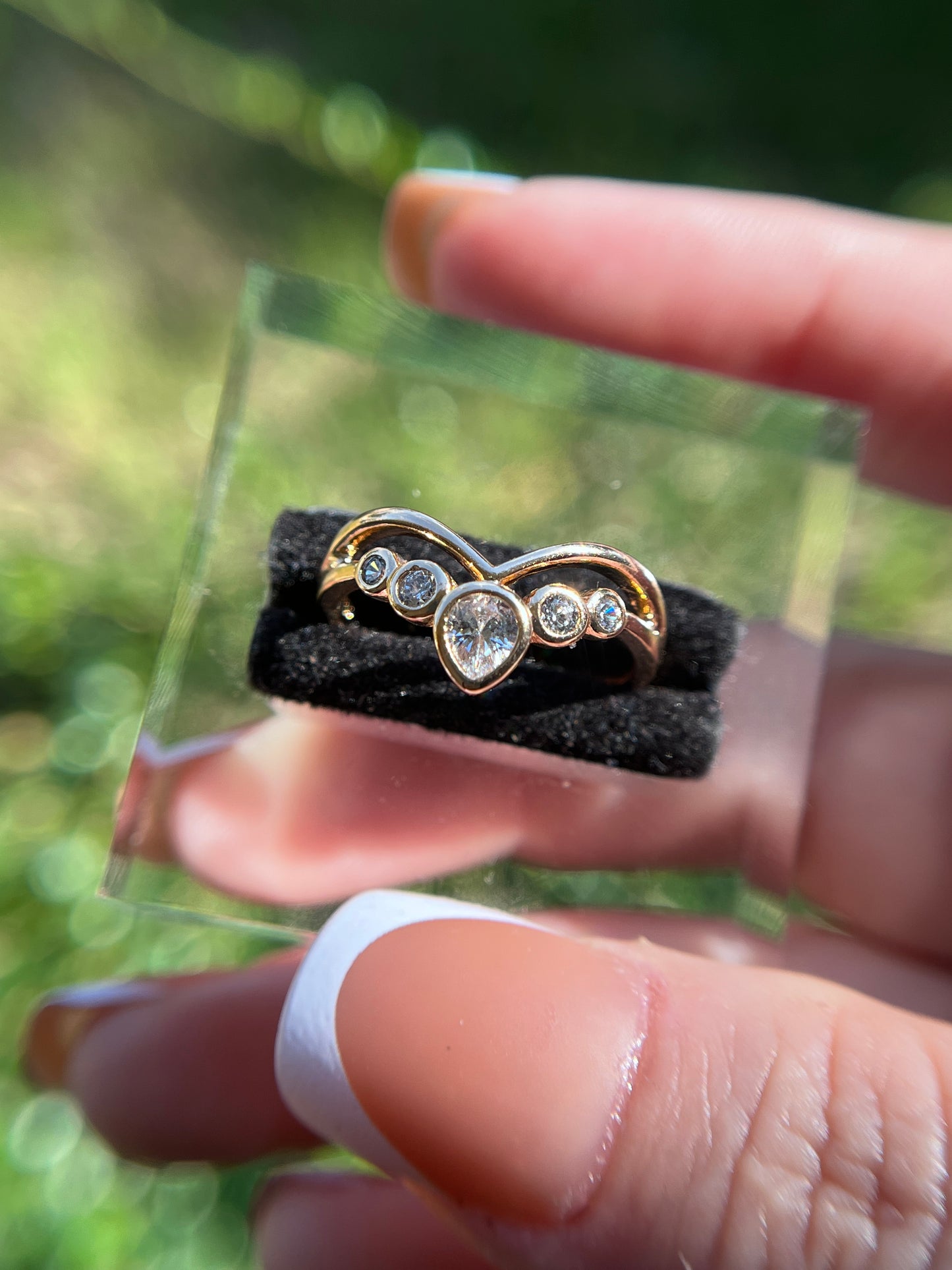 Laminated 14k gold filled ring Size 8