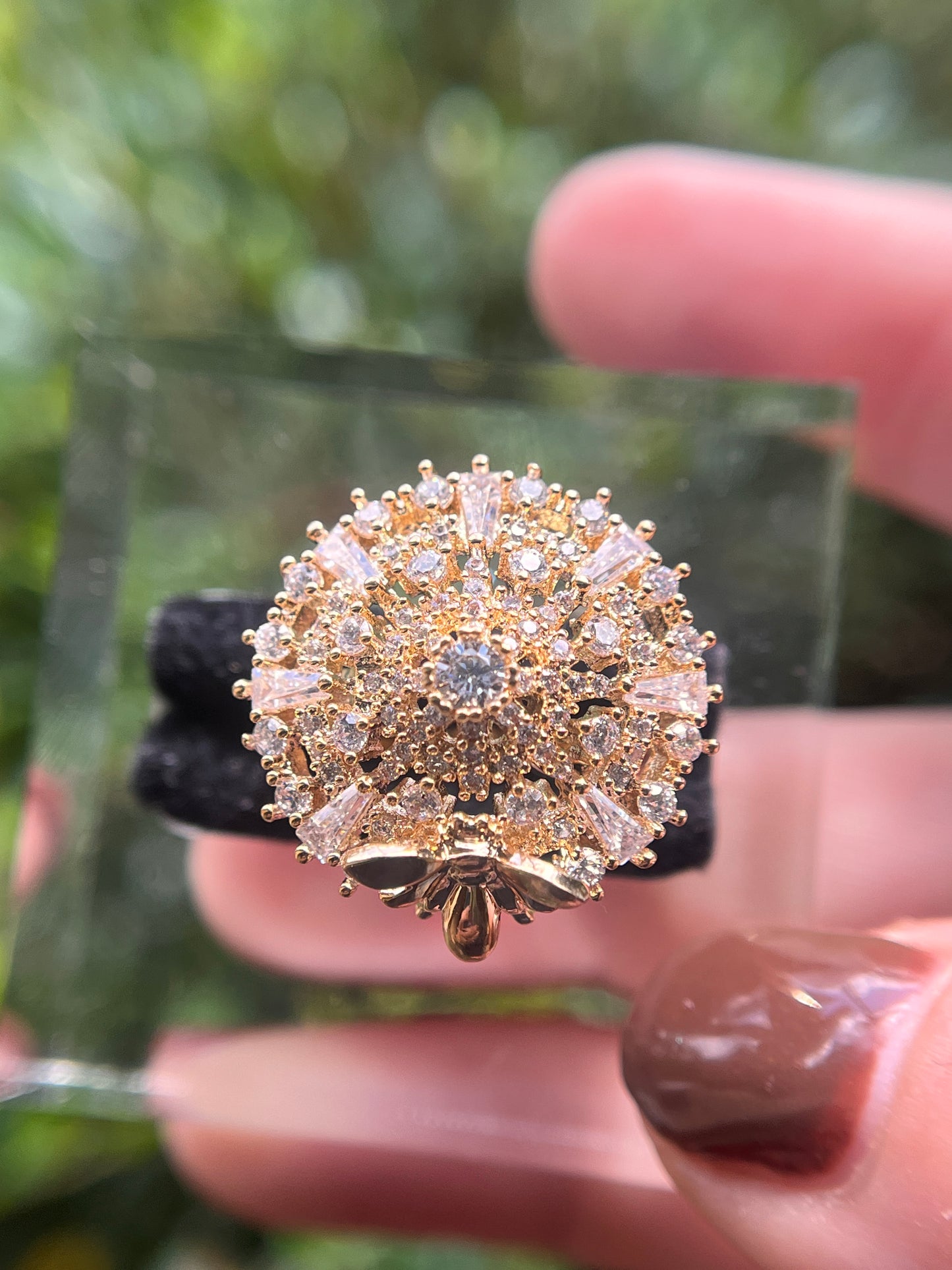 Unique Cluster Stainless Steel Ring