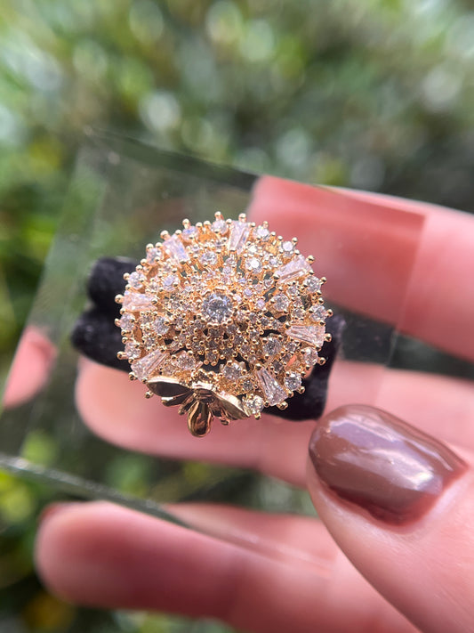 Unique Cluster Stainless Steel Ring