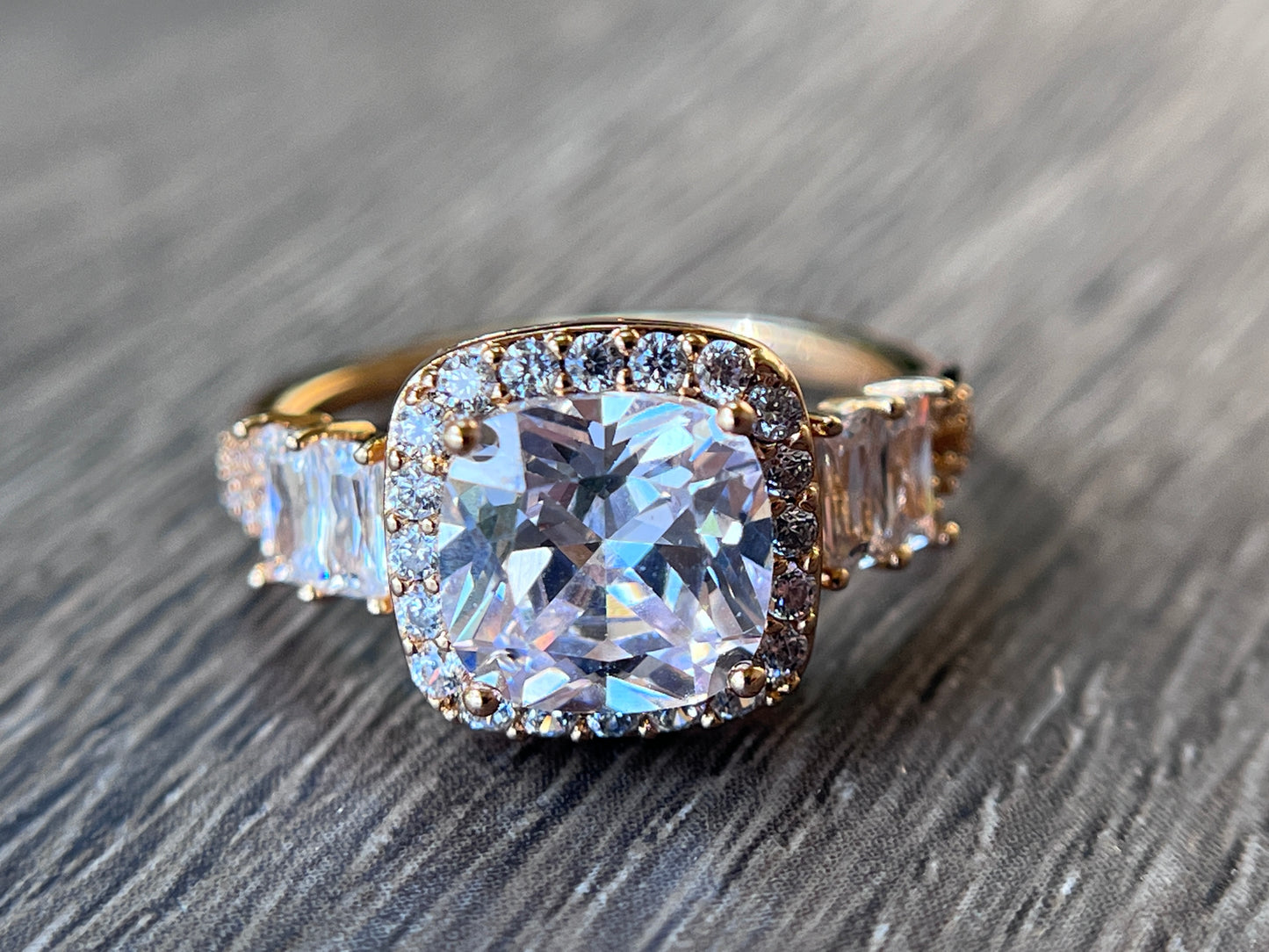 Square Princess Cut Diamond Ring