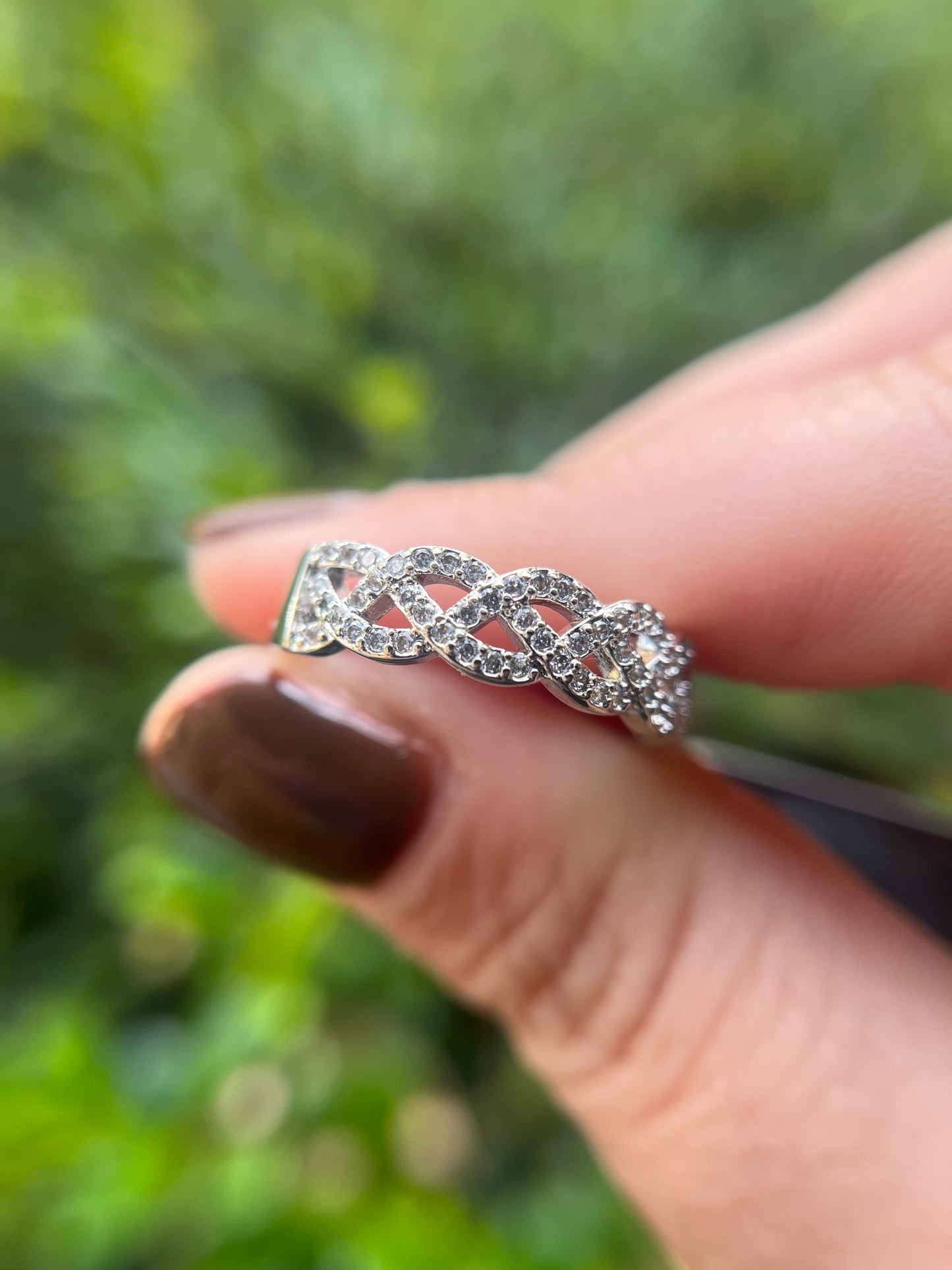 Infinity White Gold filled Band