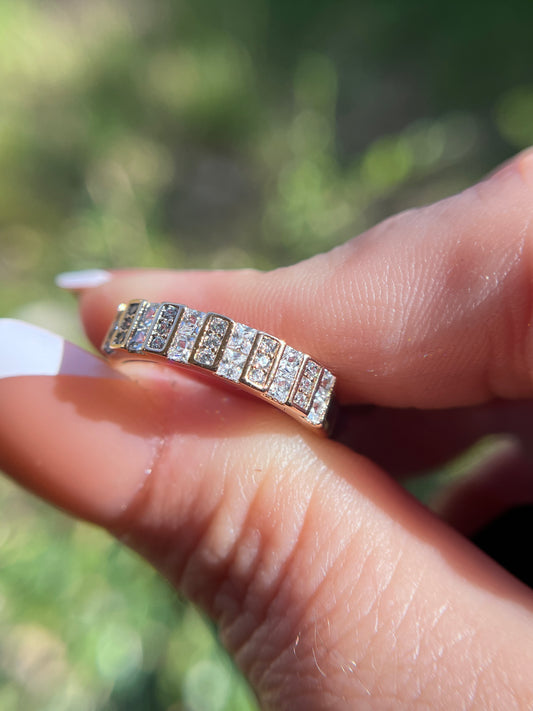 Diamond Square Band Ring