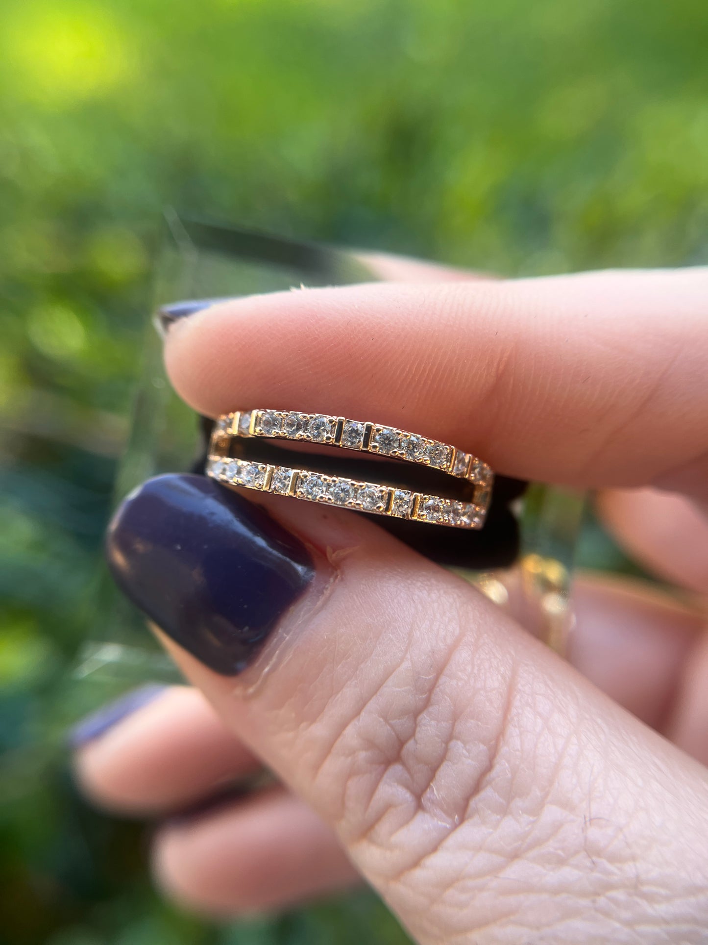 Diamond Band 14k Rose Gold Filled