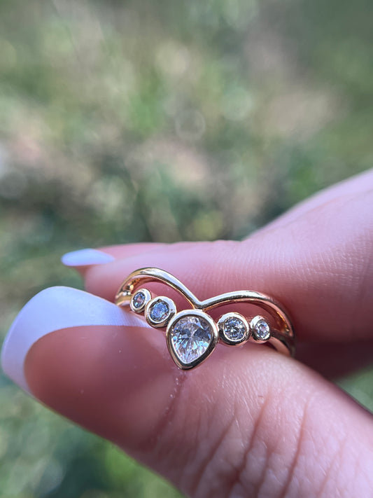 Laminated 14k gold filled ring Size 8