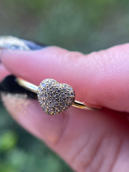 Diamond Heart 14k Gold Filled Ring