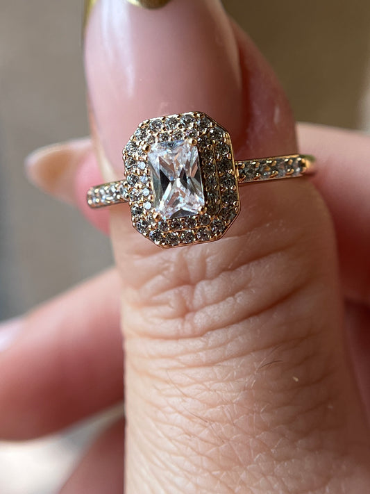 Asscher Cut Diamond Ring