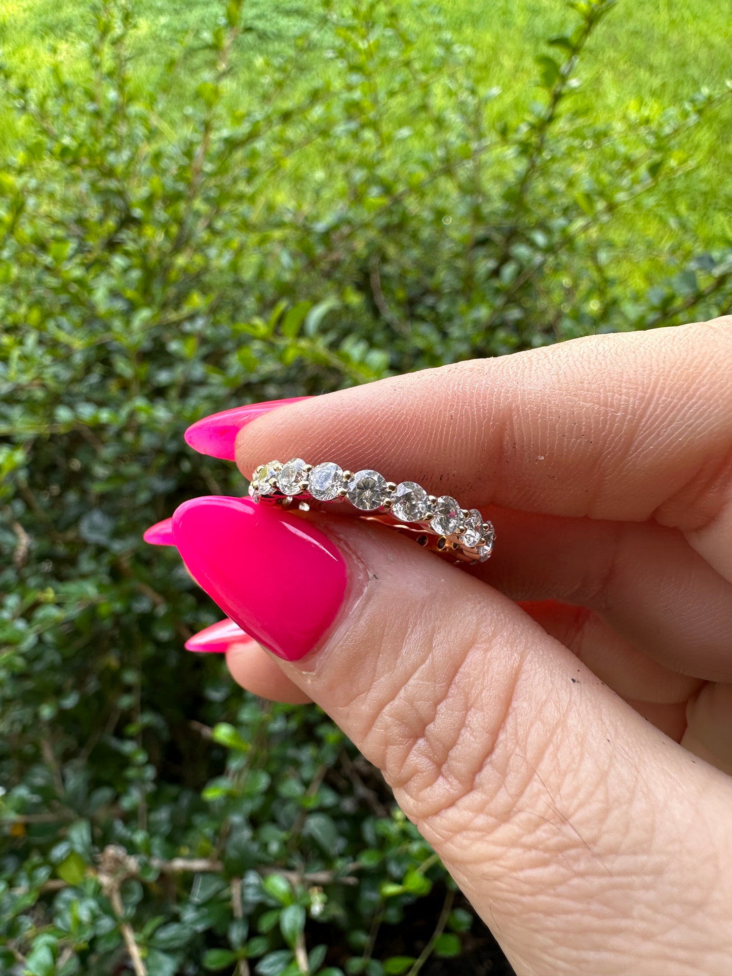 Crystal Accent Gold-Tone Band Stackable