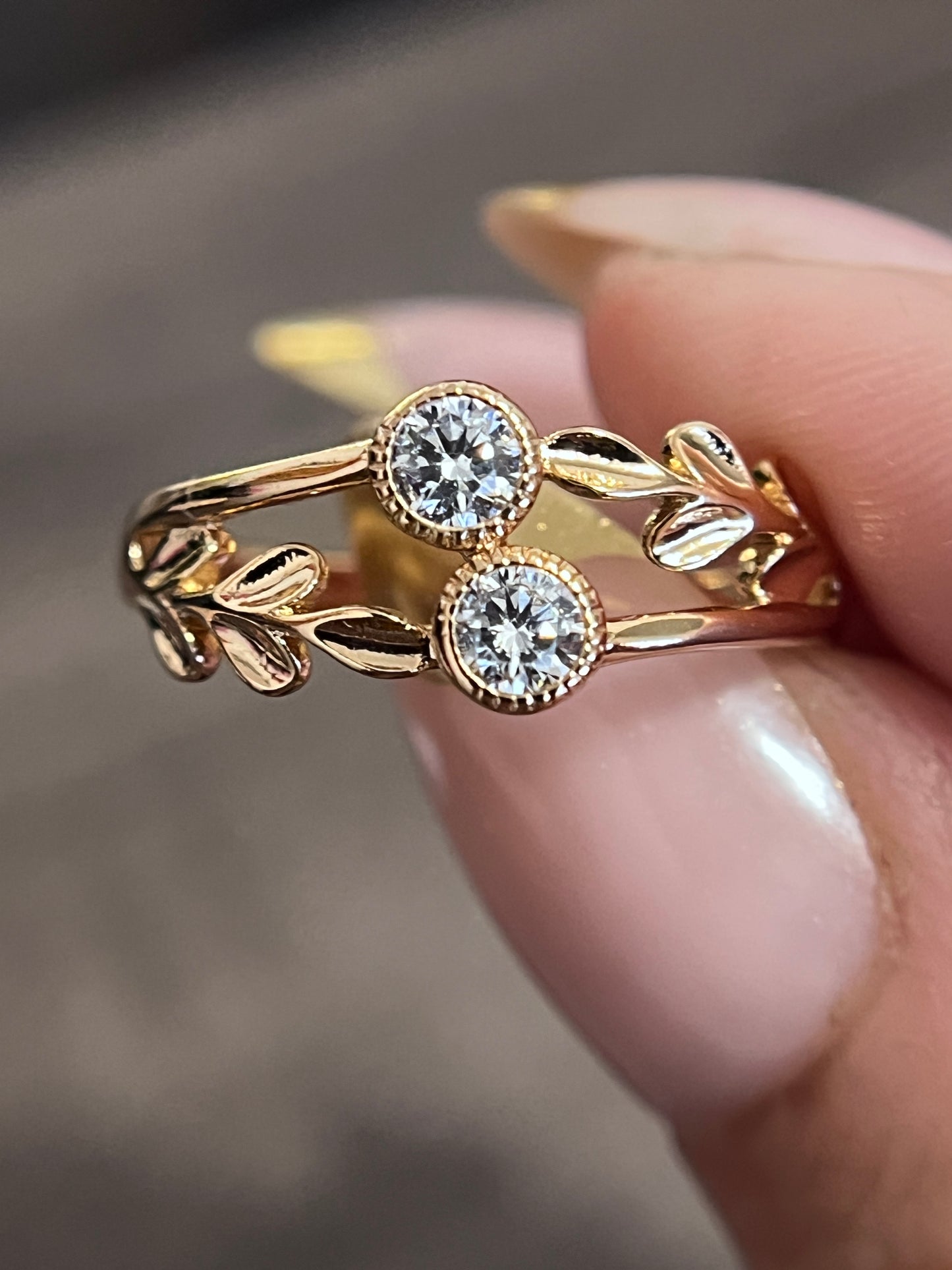 Twig Rose Cut Diamond Ring