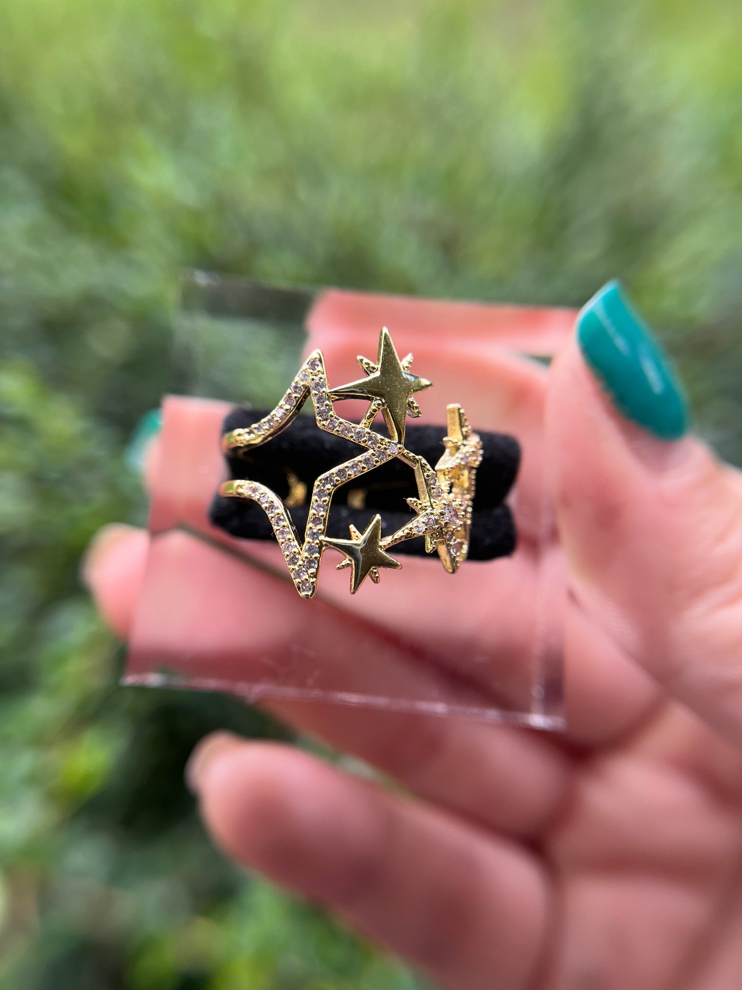 Selena Star Ring Rhinestone 14k gold filled