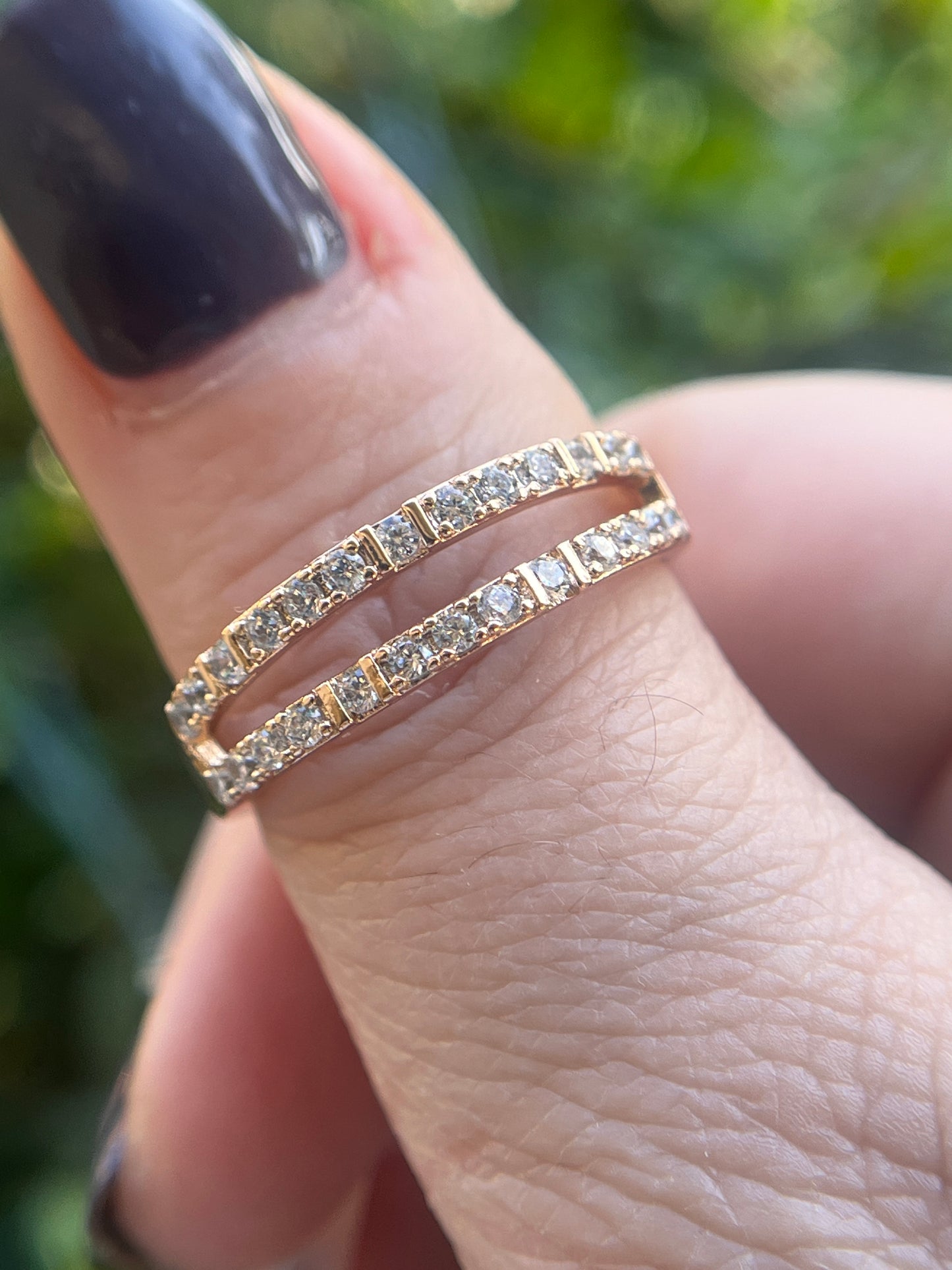 Diamond Band 14k Rose Gold Filled