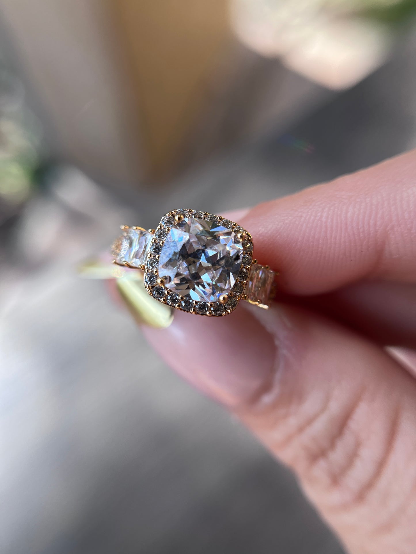 Square Princess Cut Diamond Ring