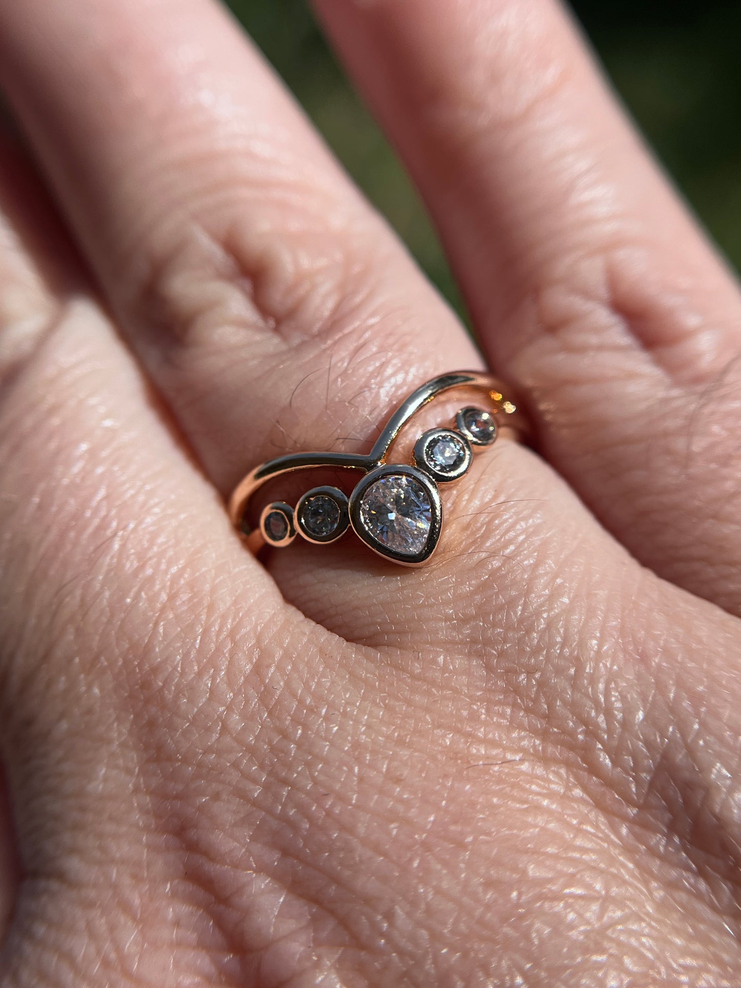 Laminated 14k gold filled ring Size 8