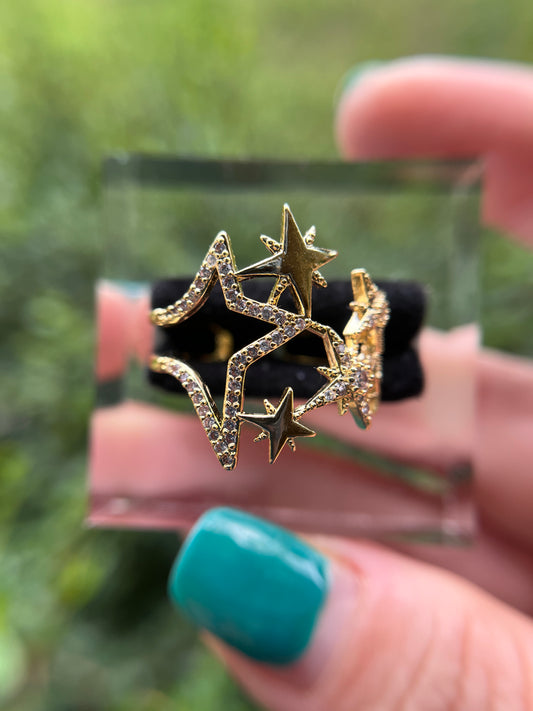 Selena Star Ring Rhinestone 14k gold filled
