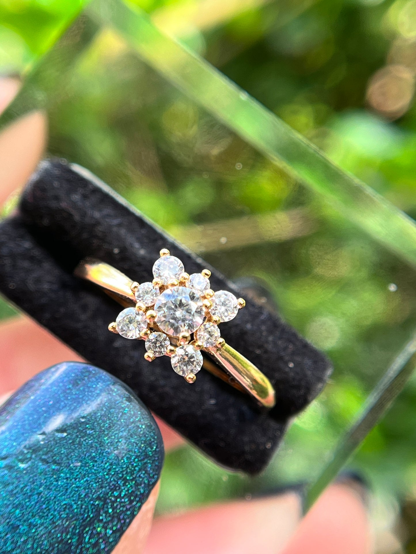 Rhinestone 14k Gold Filled Ring Size 6