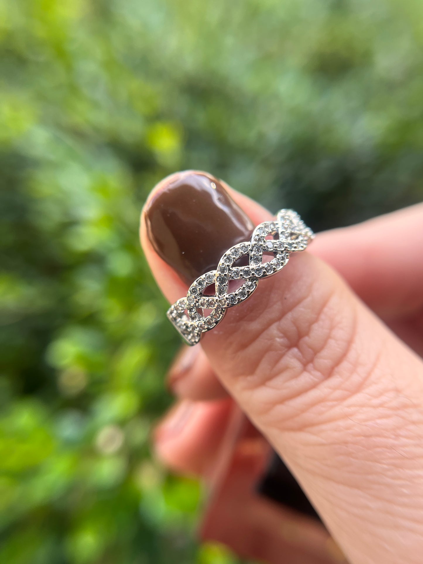 Infinity White Gold filled Band