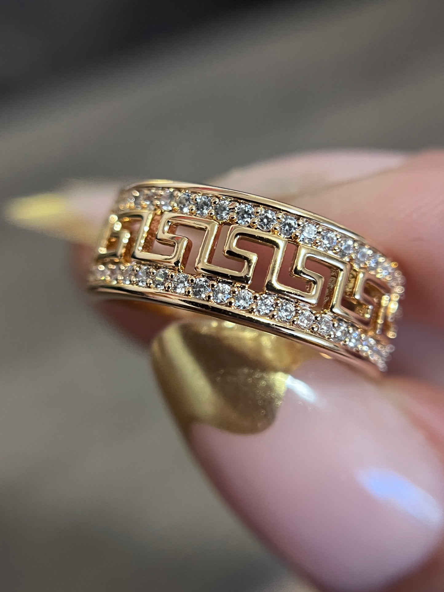 Greek Key Ring Band Size 6