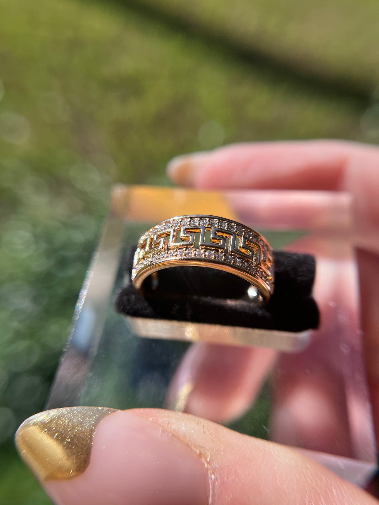 Greek Key Ring Band Size 6
