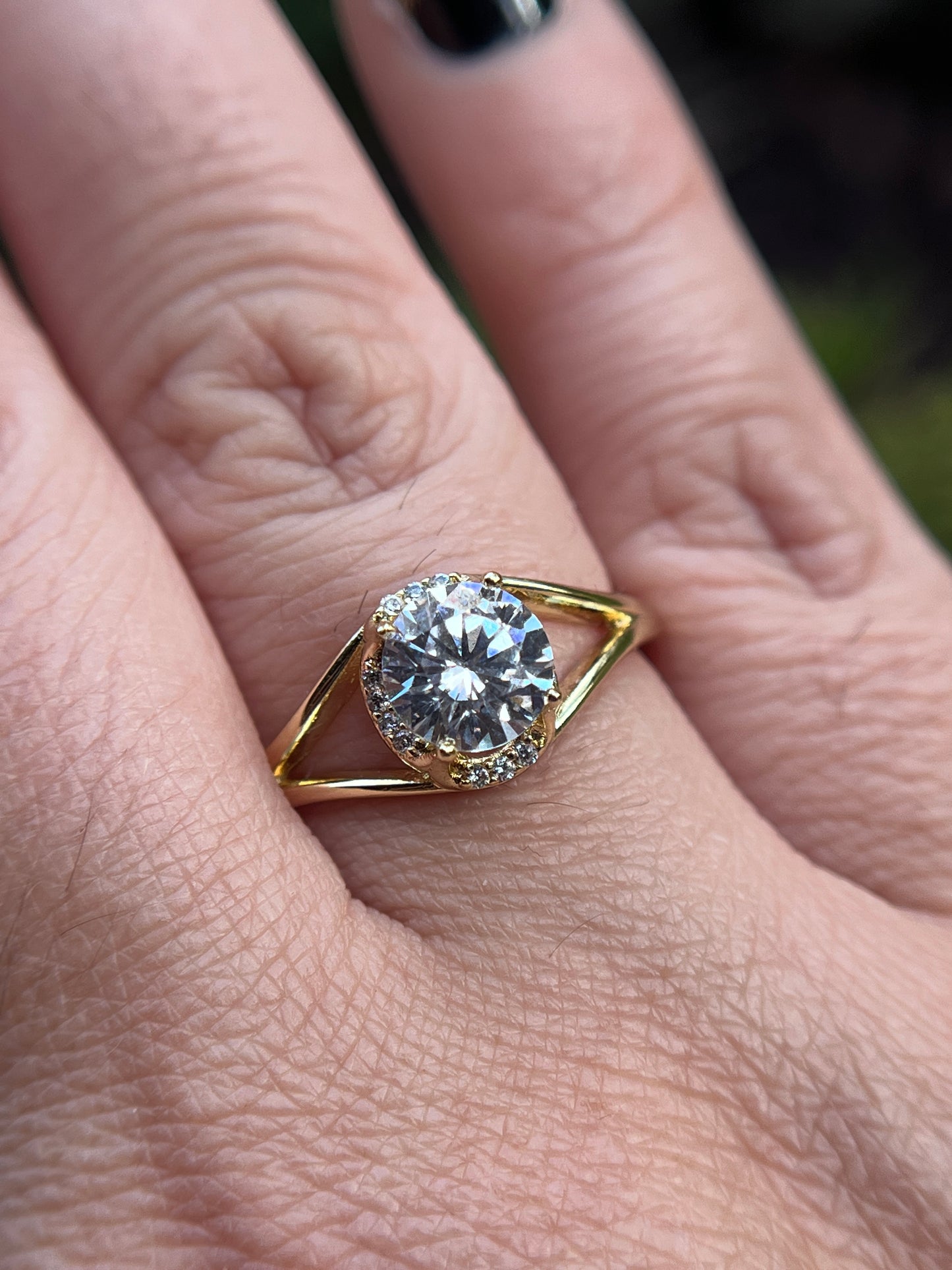 Diamond Round Rose Promise Ring